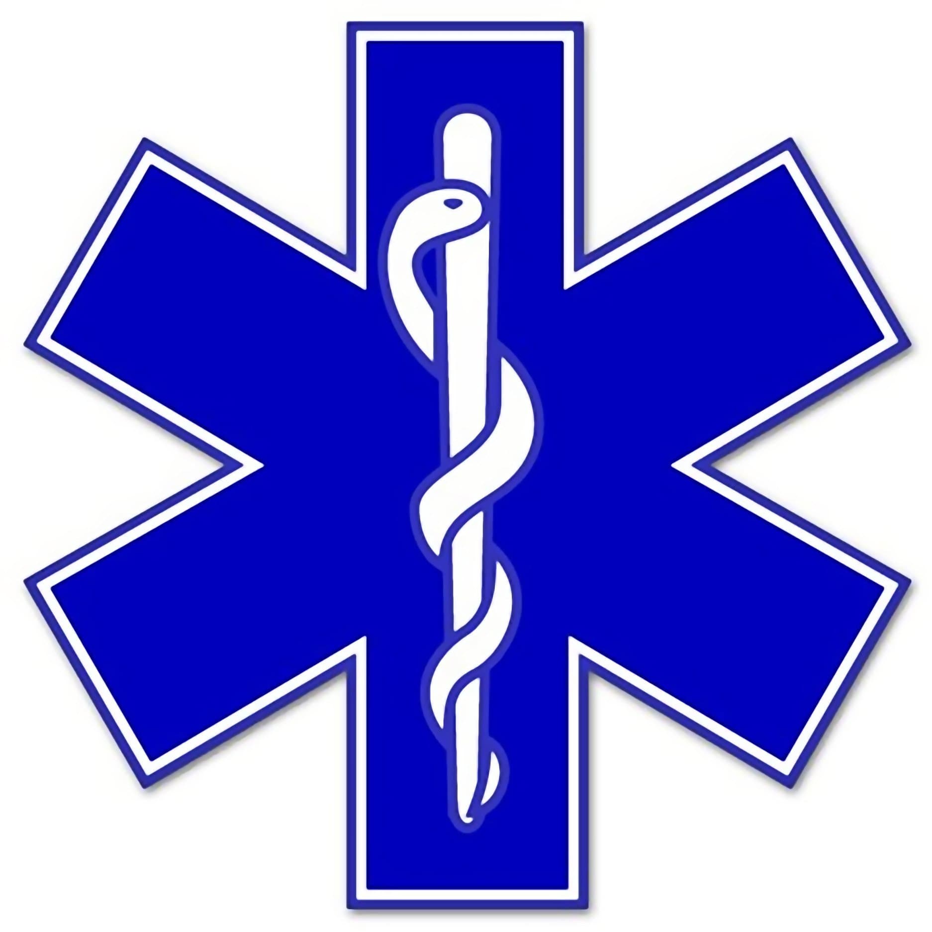 Rogue River Tactical EMS EMT Star of Life Sticker Decal Blue Medical Paramedic Ambulance (3")