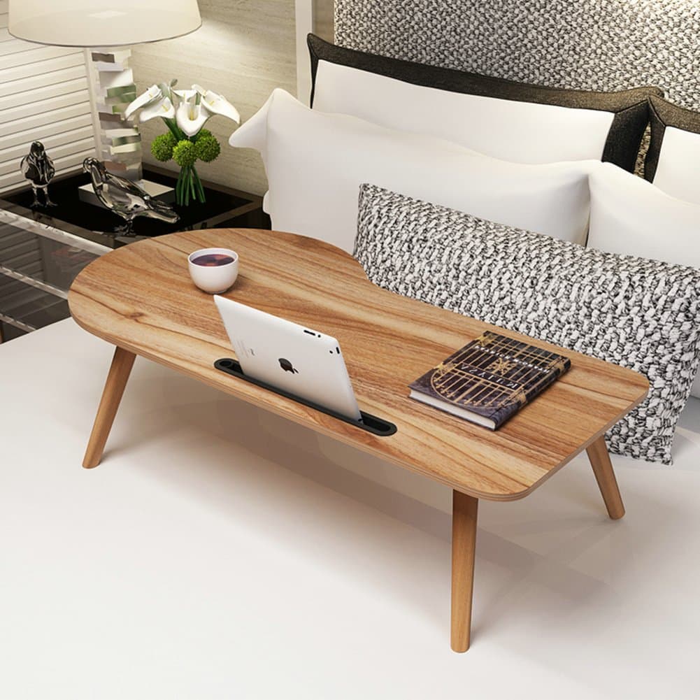 Adjustable Laptop Table Notebook Stand Portable Standing Bed Desk Foldable Sofa Breakfast Tray Writing Nordic Style Folding Modern Simple Lazy Small Table-D 90x48cm(35x19inch)
