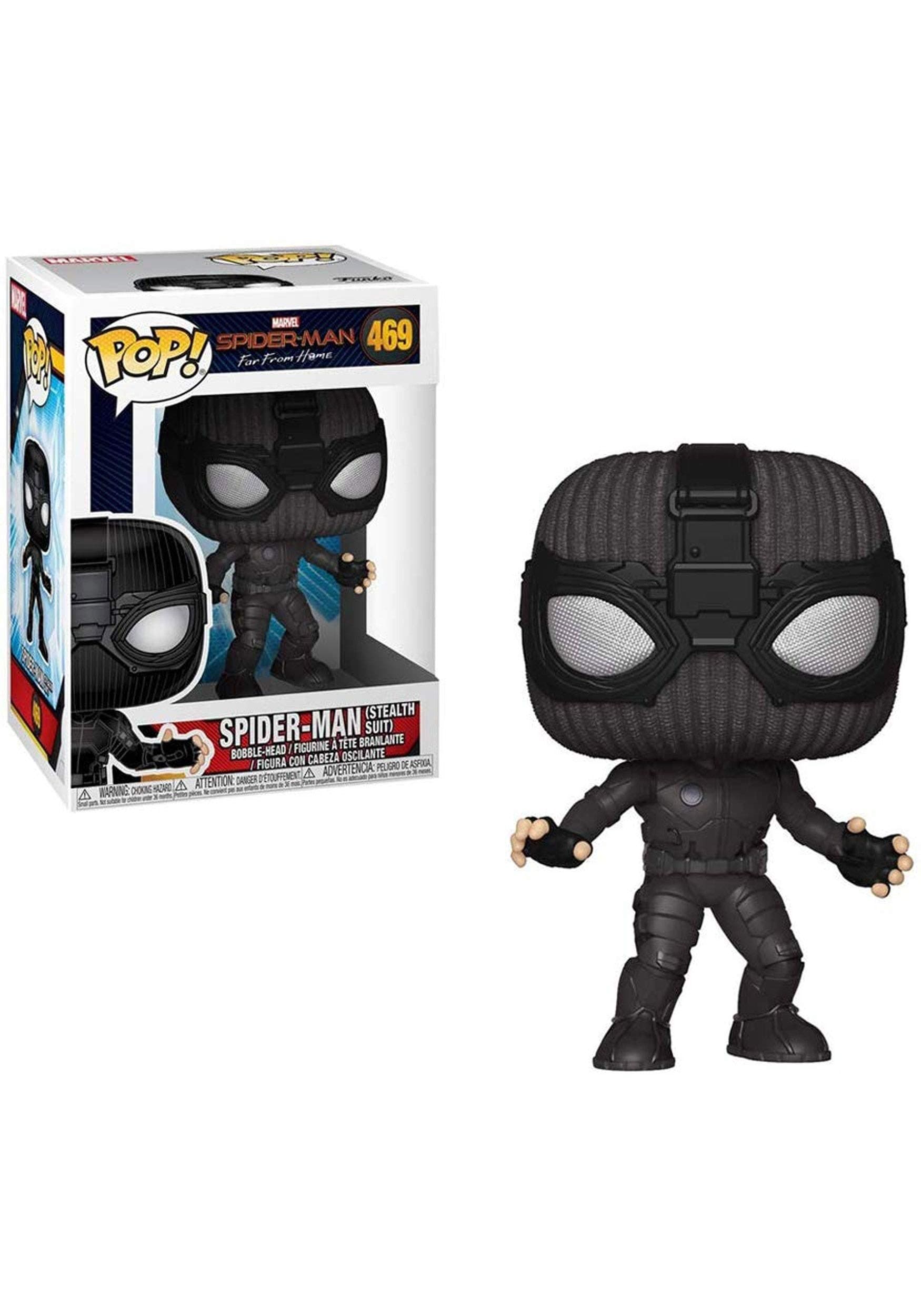 Funko 39208 POP Marvel Far from Home-Spider-Man Stealth Suit Spiderman Collectible Figure, Multicolor