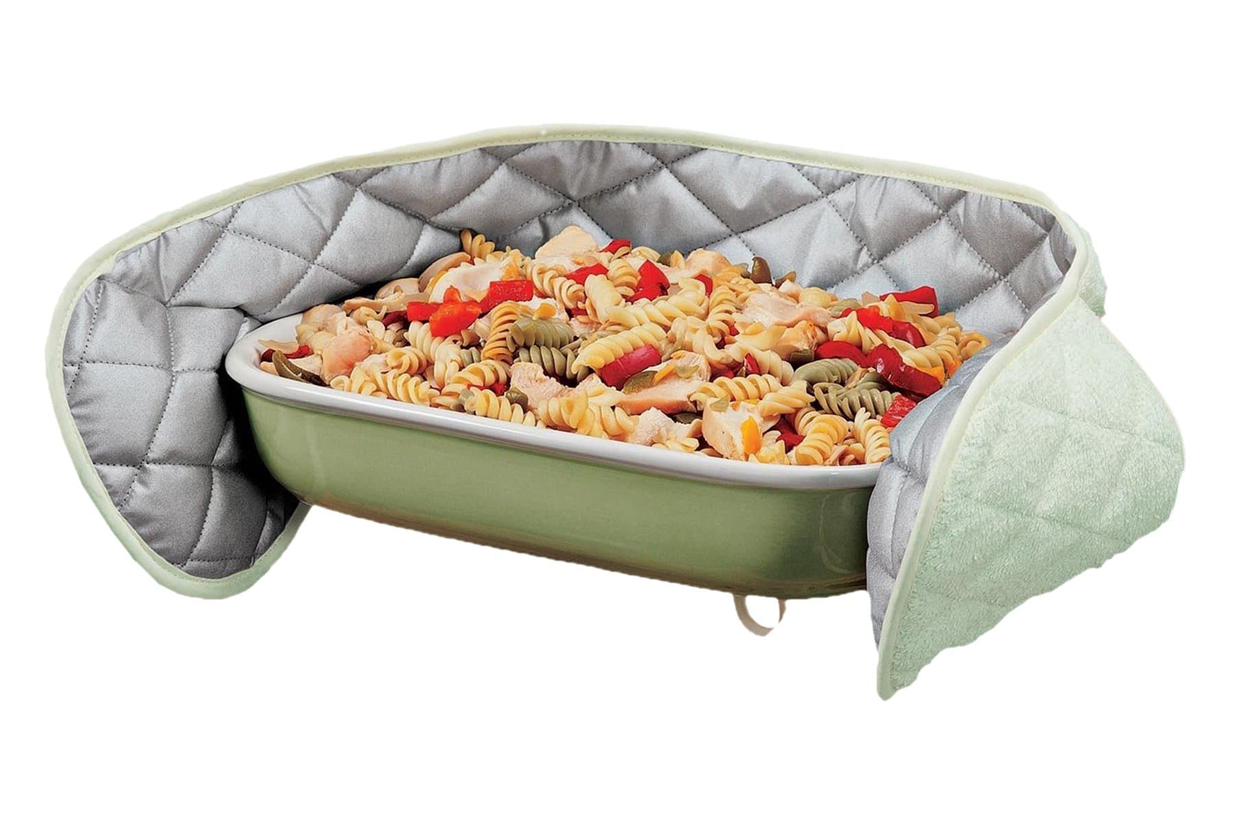 LAMINET2 Pocket Heat Resistant Xtra Long Double Oven Mitt Pot Holder - Celery Green