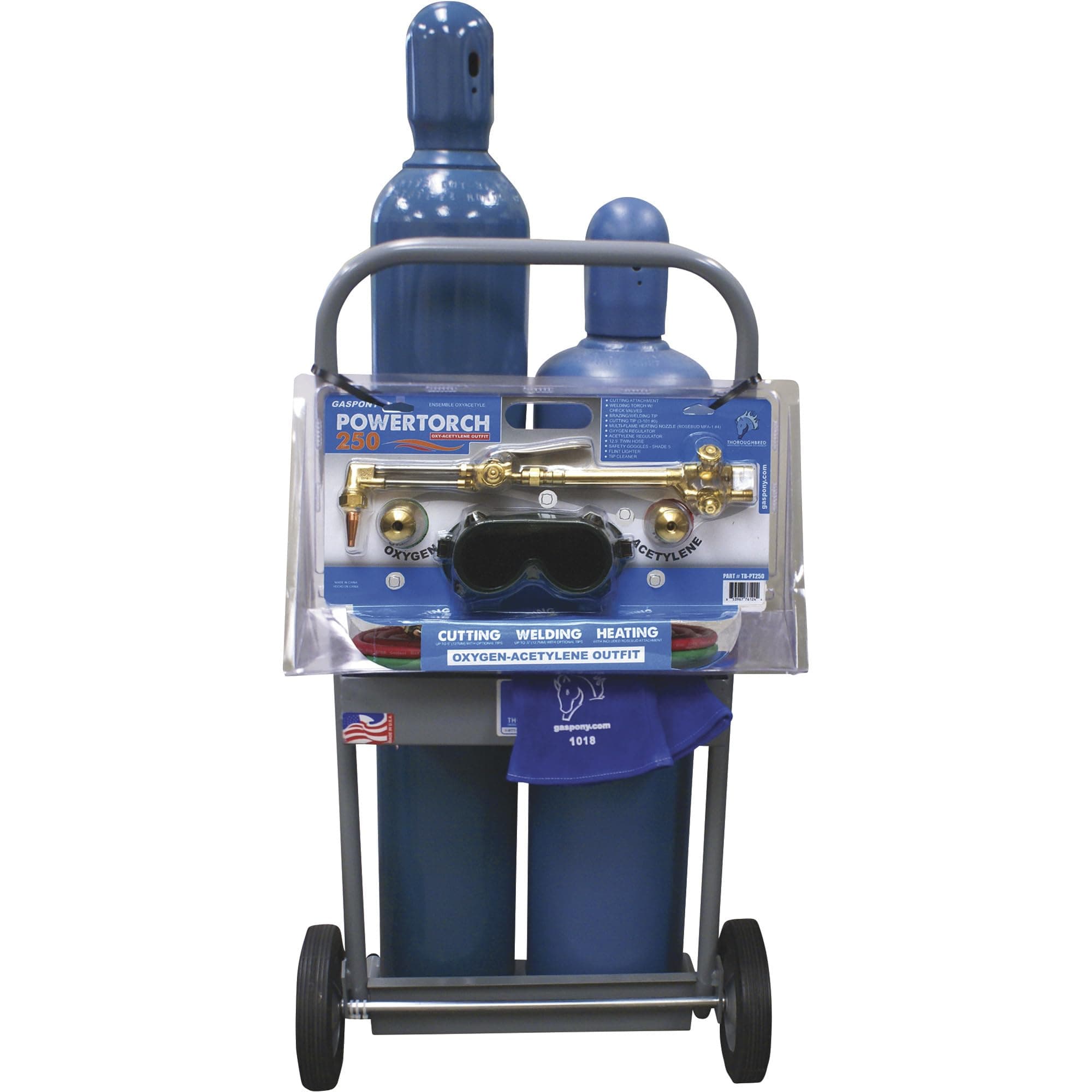 Thoroughbred GasPony4 Complete Welding and Cutting Outfit, #TB-GP4