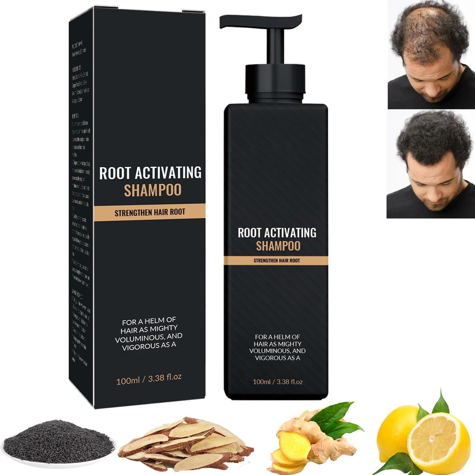 Root Activator Shampoo - shampoo Nourishes Scalp and Hair - Natural Herbal Essence shampoo - Visible Results in Only 6 Weeks