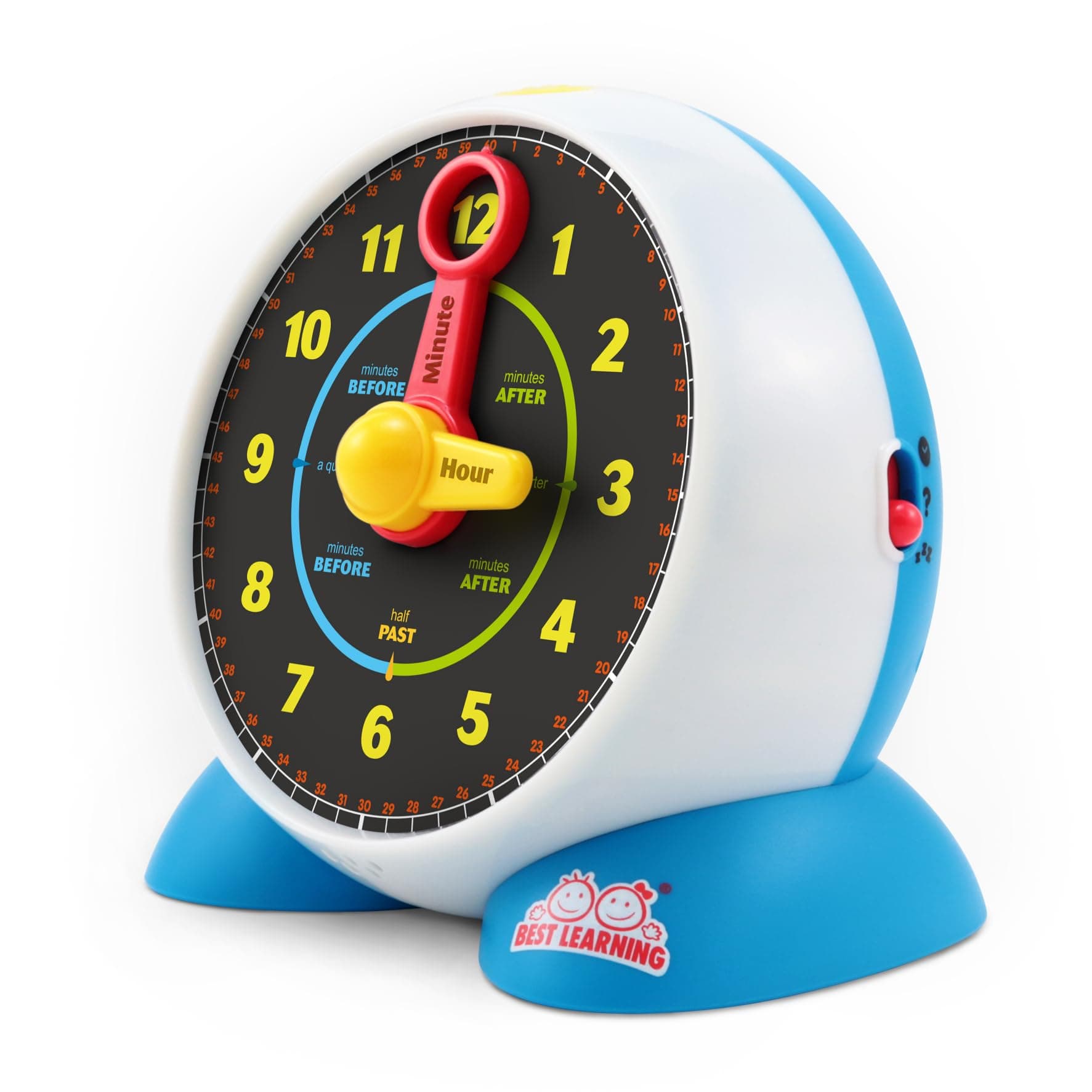 BEST LEARNING Learning Clock - Educational Talking Learn to Tell Time Teaching Toy with Quiz and Music Sleep Mode - Toddlers & Kids Ages 3, 4, 5, 6 Years Old Boy and Girl Birthday Present