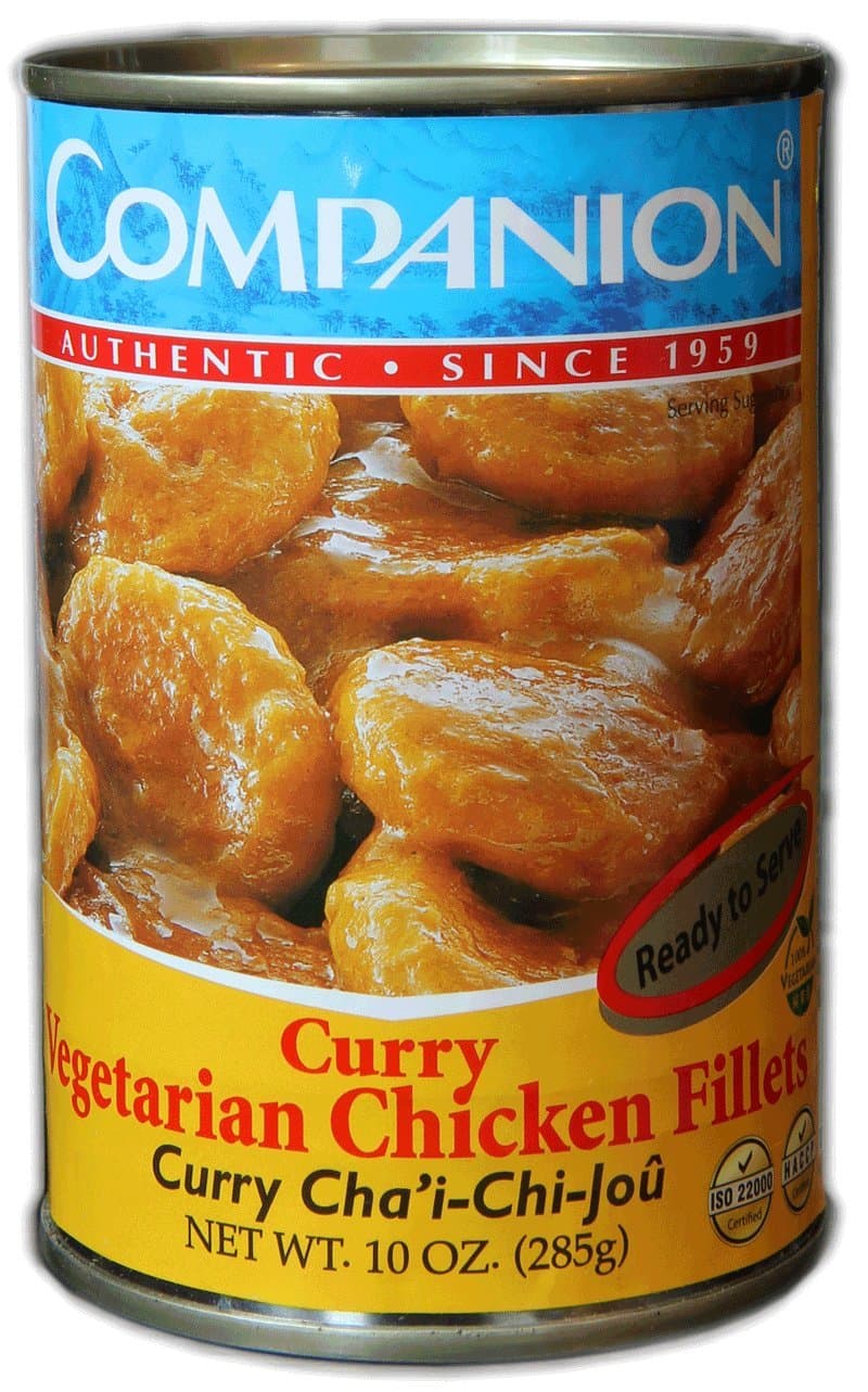 Companion - Curry Vegetarian Chicken Fillets, 10 oz. Can (Pack of 12)