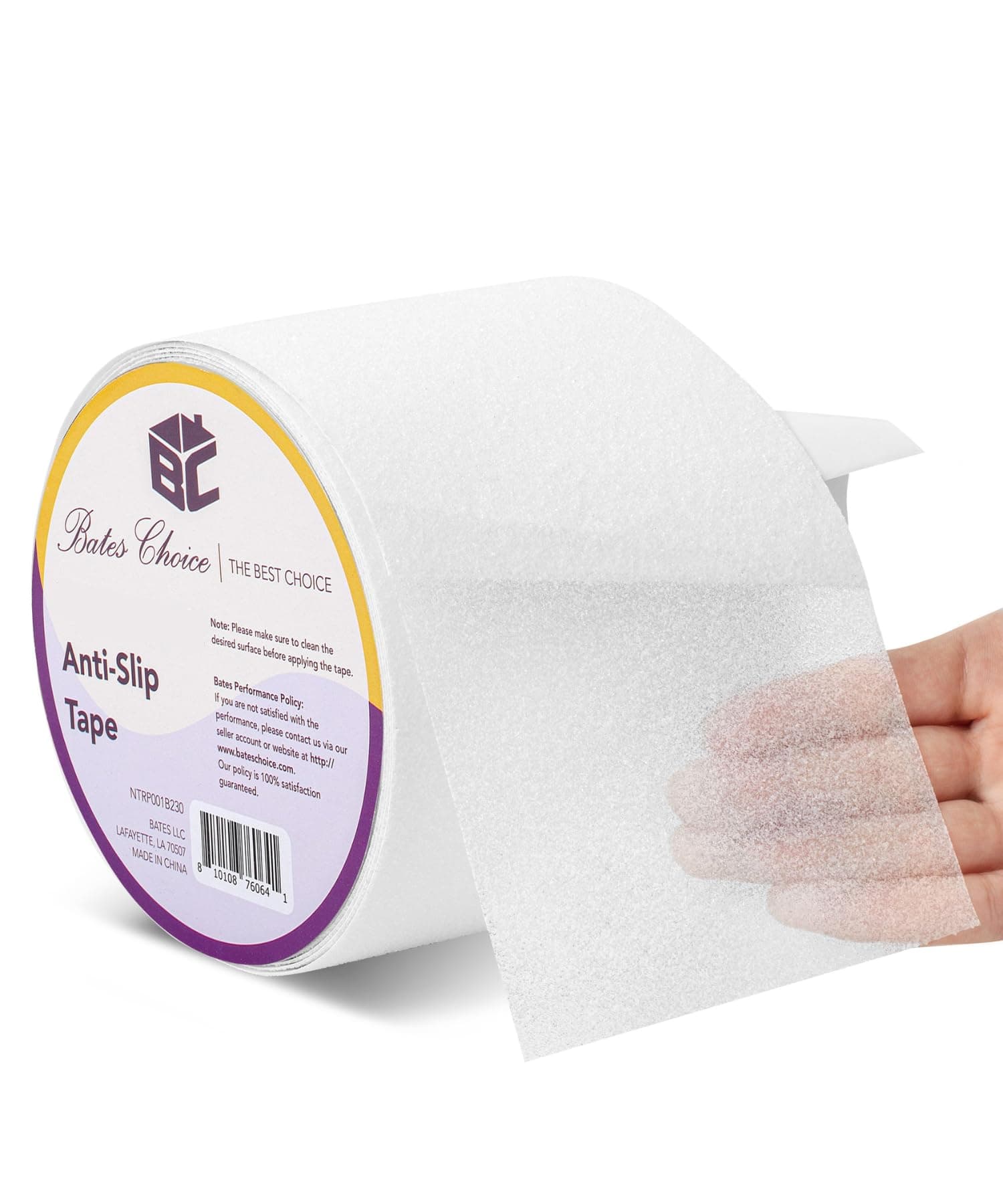 Bates- Anti Slip Tape, 4 Inch, 30 Feet, Grip Tape, Non Slip Stair Treads, Stair Grips Non Slip, Friction Tape, Non Skid Tape, Stair Treads Non-Slip, Traction Tape, Wood Stair Treads