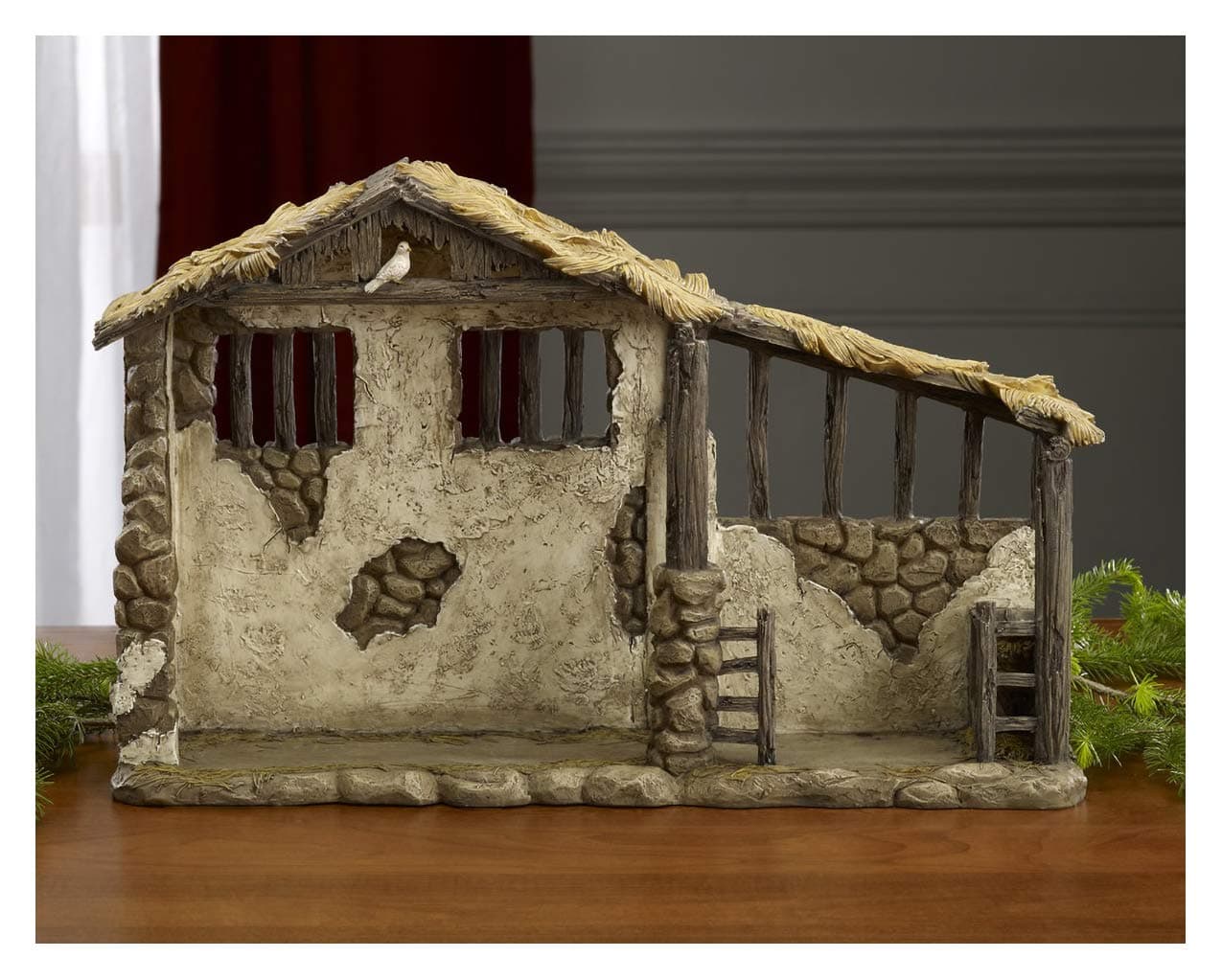 THREE KINGS GIFTS THE ORIGINAL GIFTS OF CHRISTMAS Nativity Lighted Stable for 14" Nativity Set