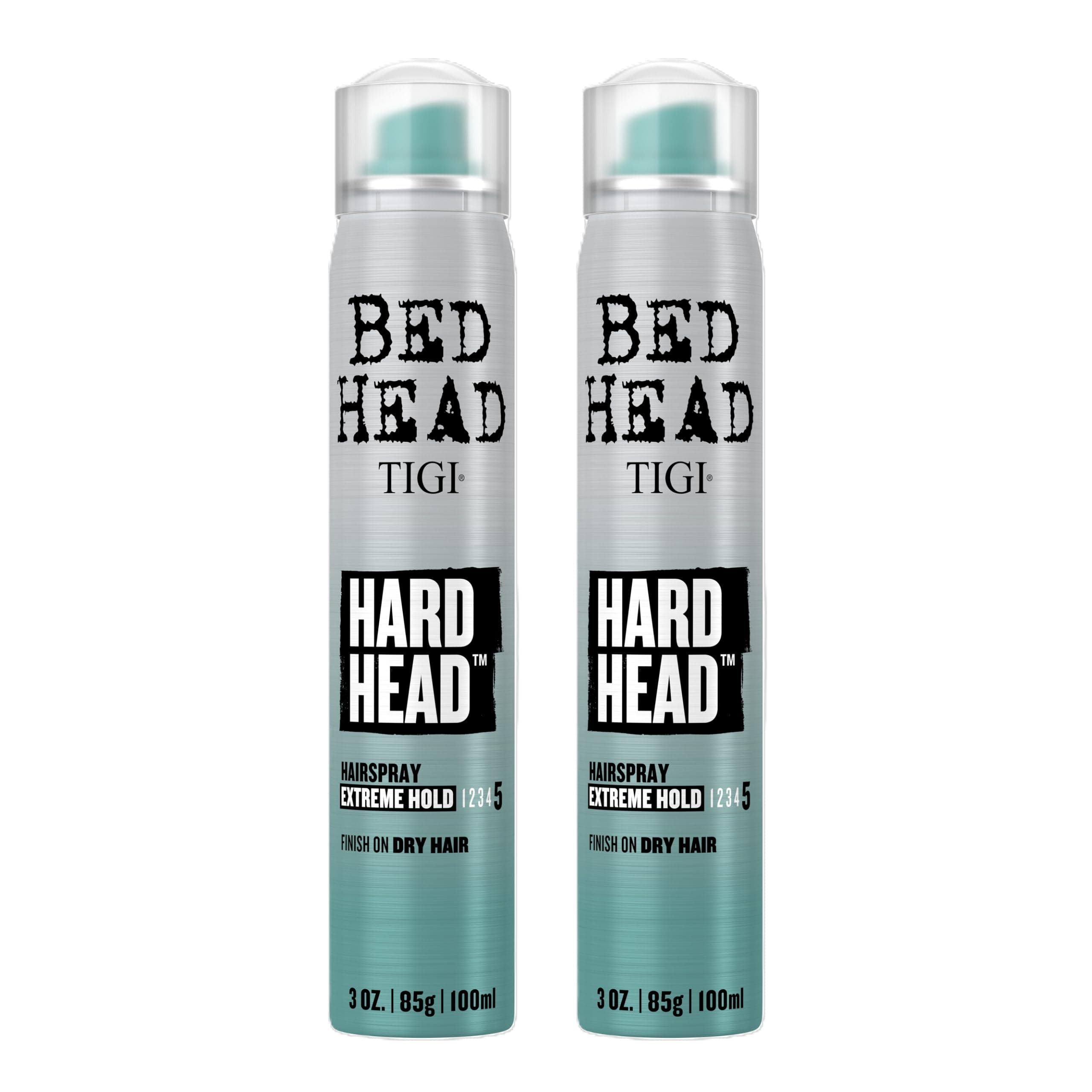 TIGI Bed Head Travel Hairspray - Extra Hold Hard Head - Mini Hair Care Spray for All Hair Types, 3 oz, 2 Pack