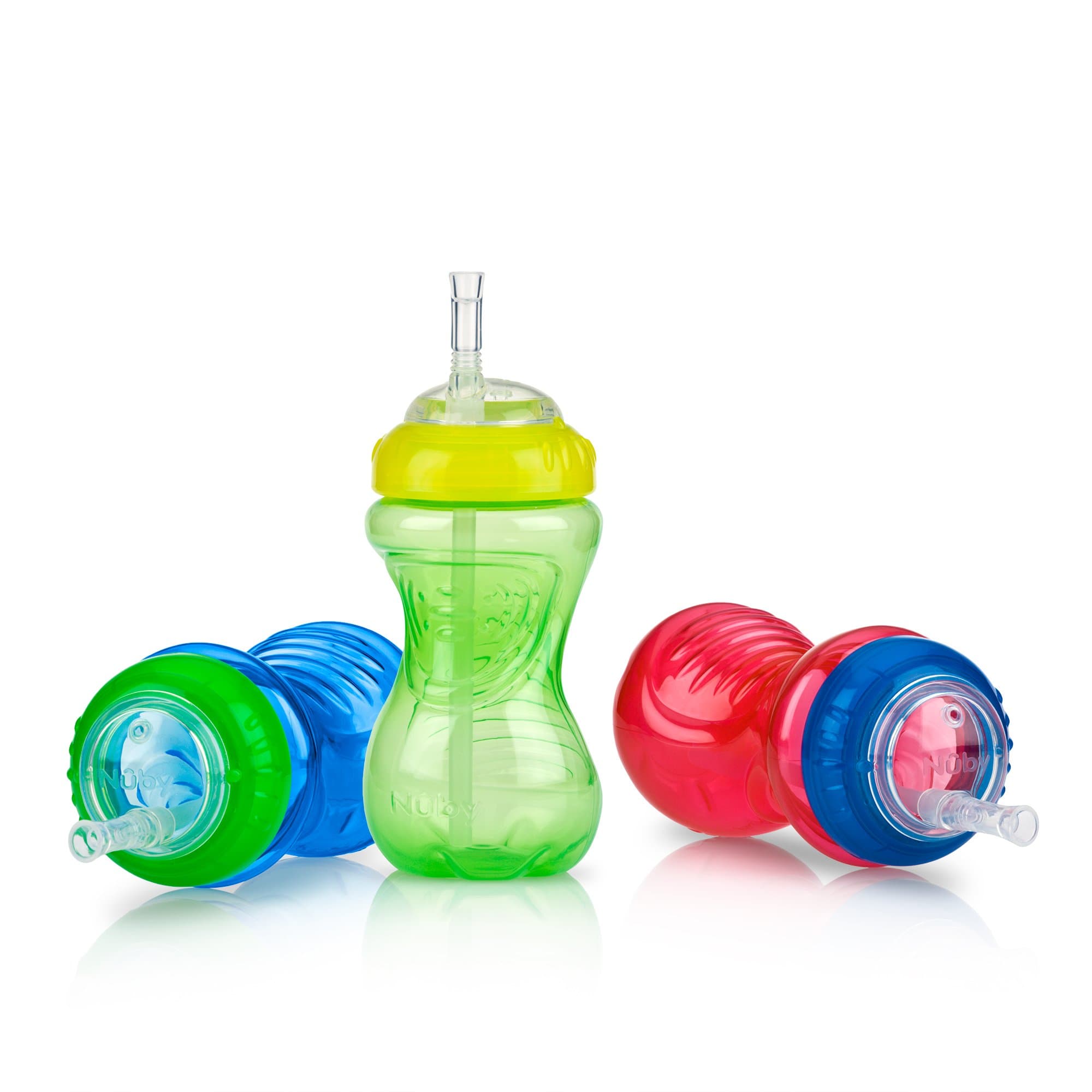 No-Spill Sippy Cup with Flex Straw for Boys - (3-Pack) 10-Ounce Bottles - Training Sippy Cups for Toddlers 12+ Months
