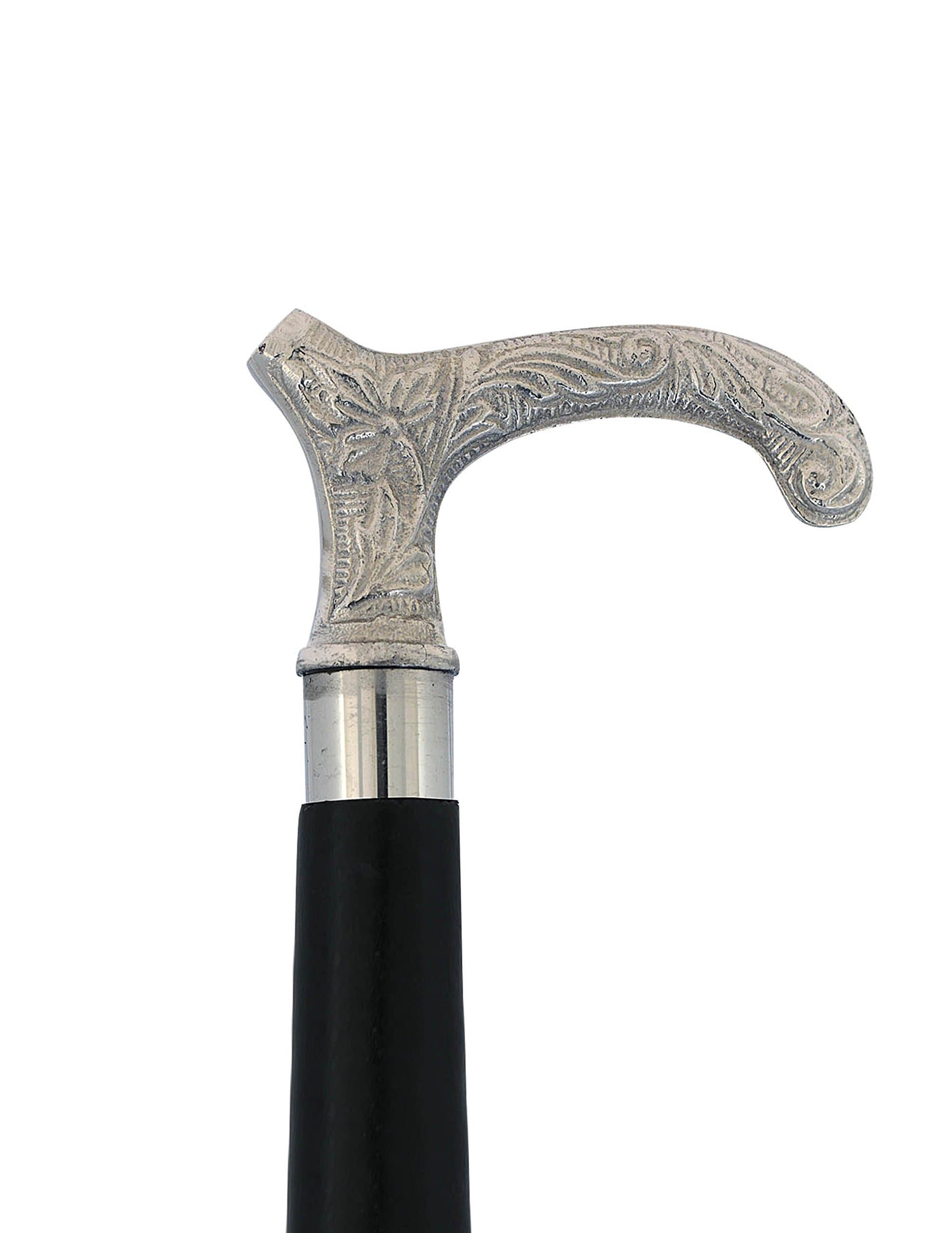 Handmade 36" Indian Walking Stick - Wooden Canes and Walking Sticks for Men - Walking Cane with Brass Handle