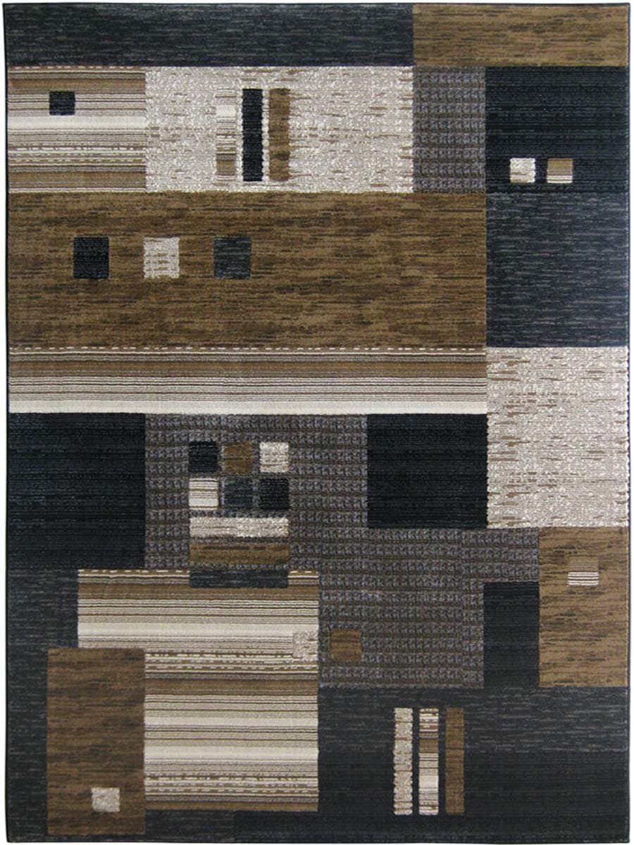 Central Oriental Mystique Harper Black 5-Feet by 7-Feet 7-Inch Area Rug