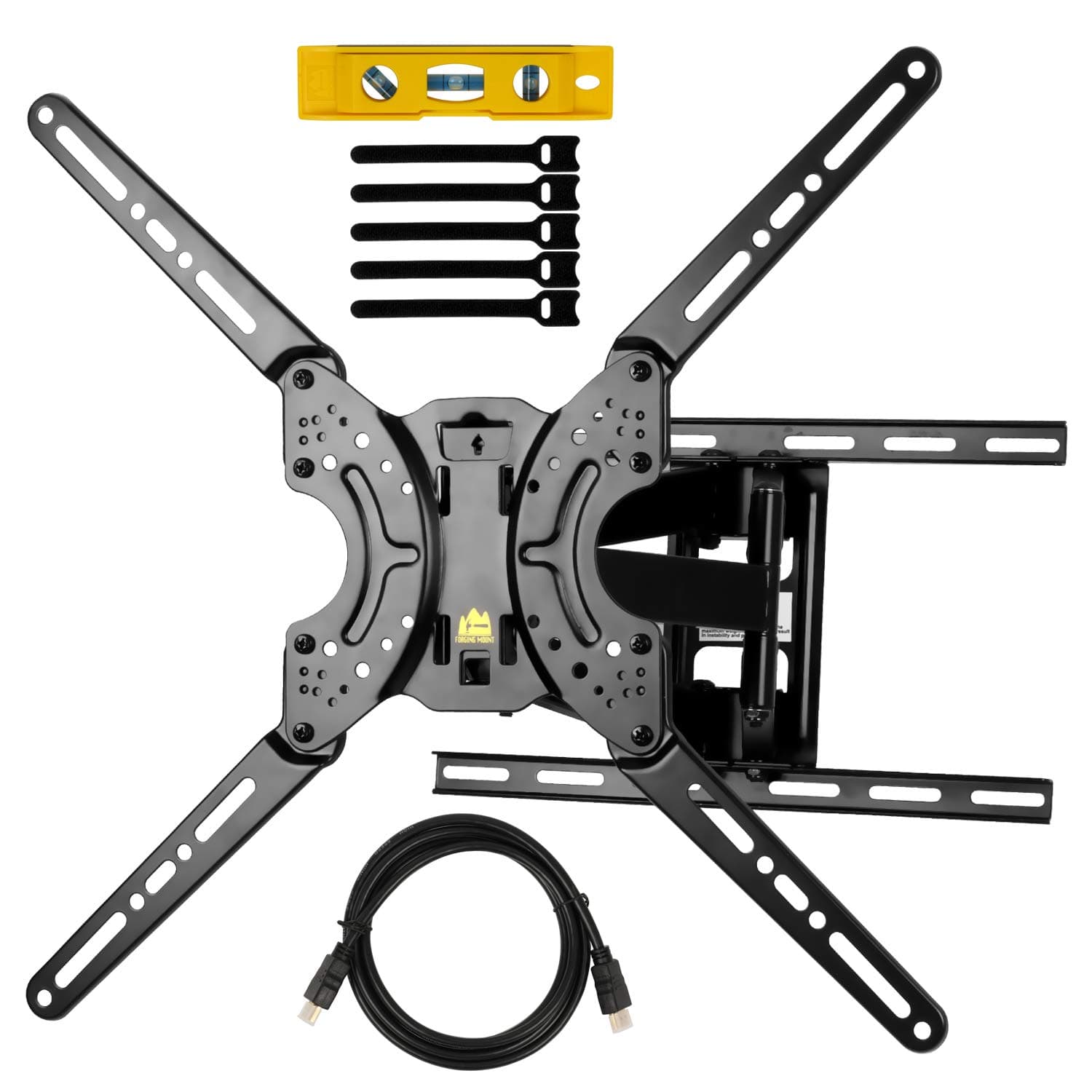 Full Motion TV Wall Mount Dual Swivel Articulating Tilt 6 Arms TV Bracket for 37-70" LED, OLED, 4K Flat/Curved TVs with VESA Max 600x400mm-Holp Up to 132lbs by HY-Bracket