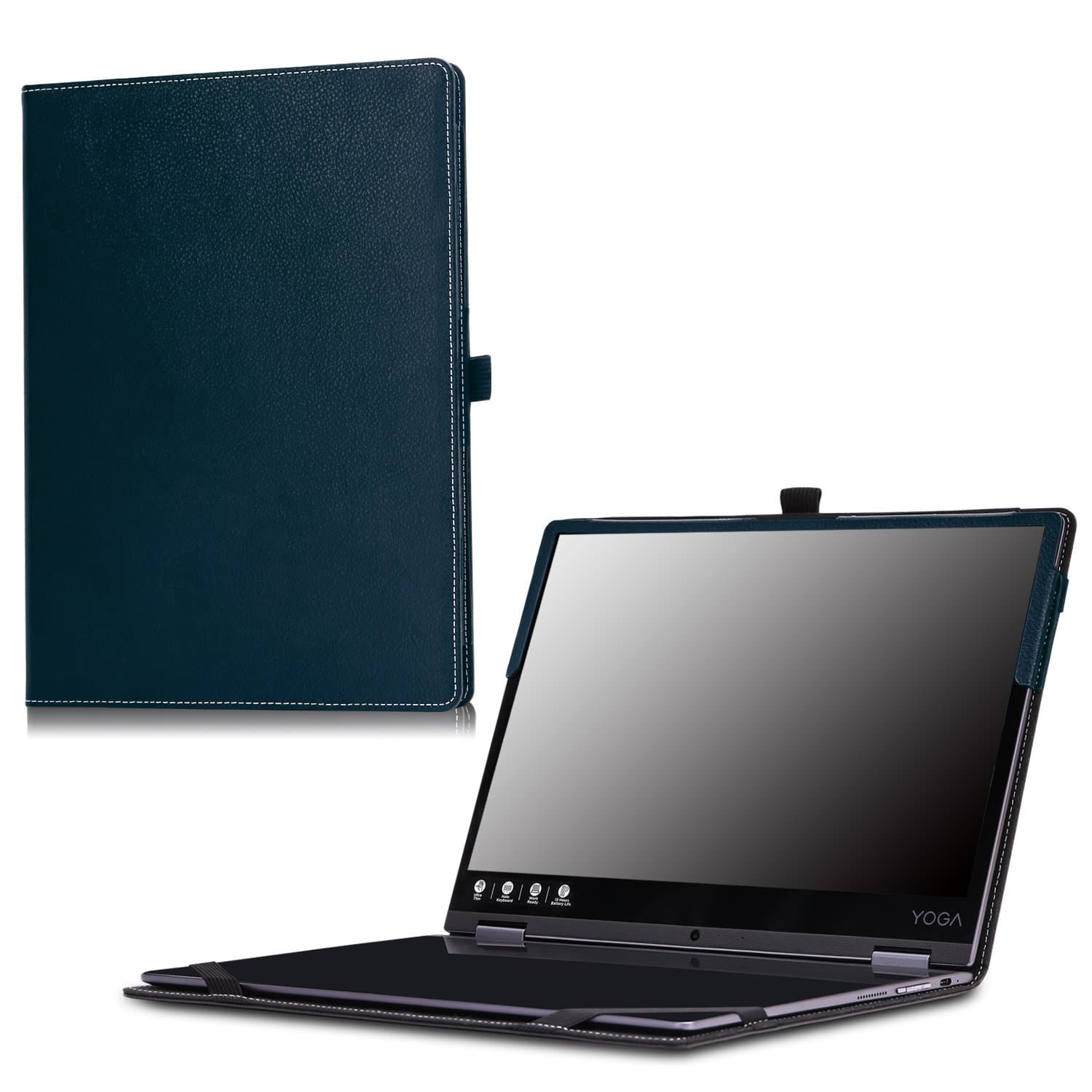 MoKo Lenovo Yoga A12 Case, Ultra Compact Slim Folio Leather Cover Case for Lenovo Yoga A12 HD 12.2" with Keyboard Version Android Tablet, 2-in-1 Tablet/Laptop, Indigo