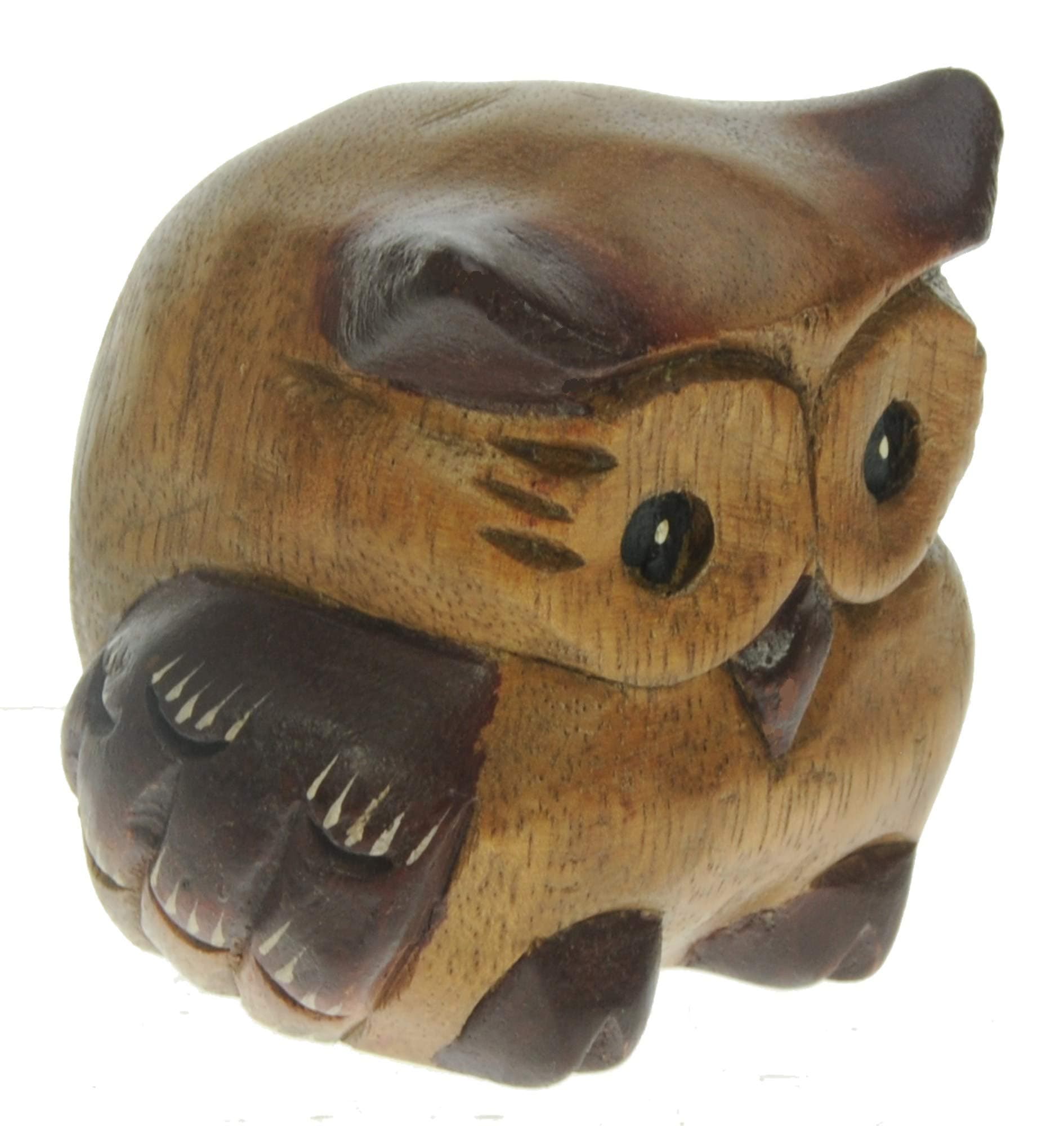 Namesakes Cute Owl Ornament : Handcarved from Wood : Top Christmas and Birthday Gift Idea Traditional Wooden Xmas Present For Children, Adults or Animal Lovers!