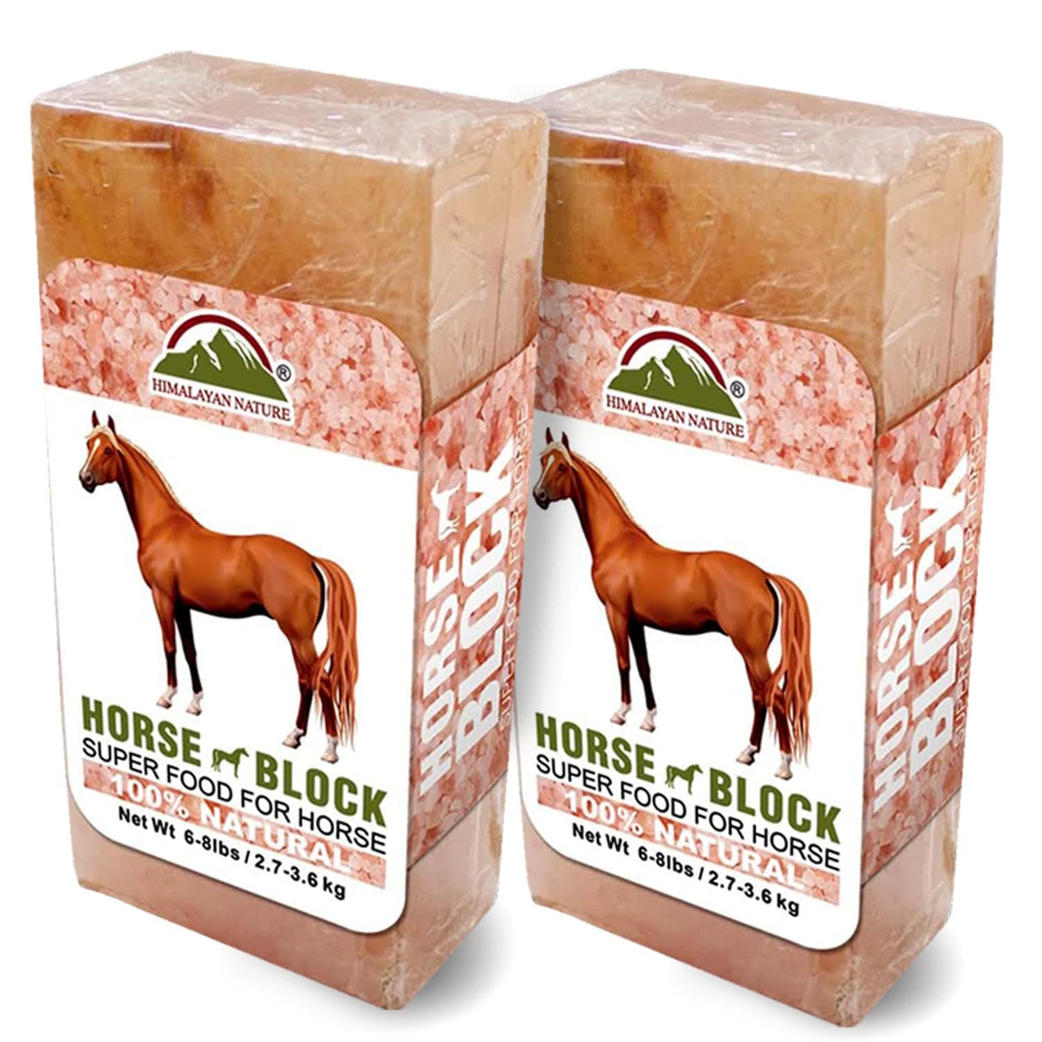 Licking Salt for Horse, 100% Pure Himalayan Pink Salt Chunks, 6 LBS, Animal Feed Salt Chunks, Horse Salt Licks, Natural Mineral Salt - Pack of 2
