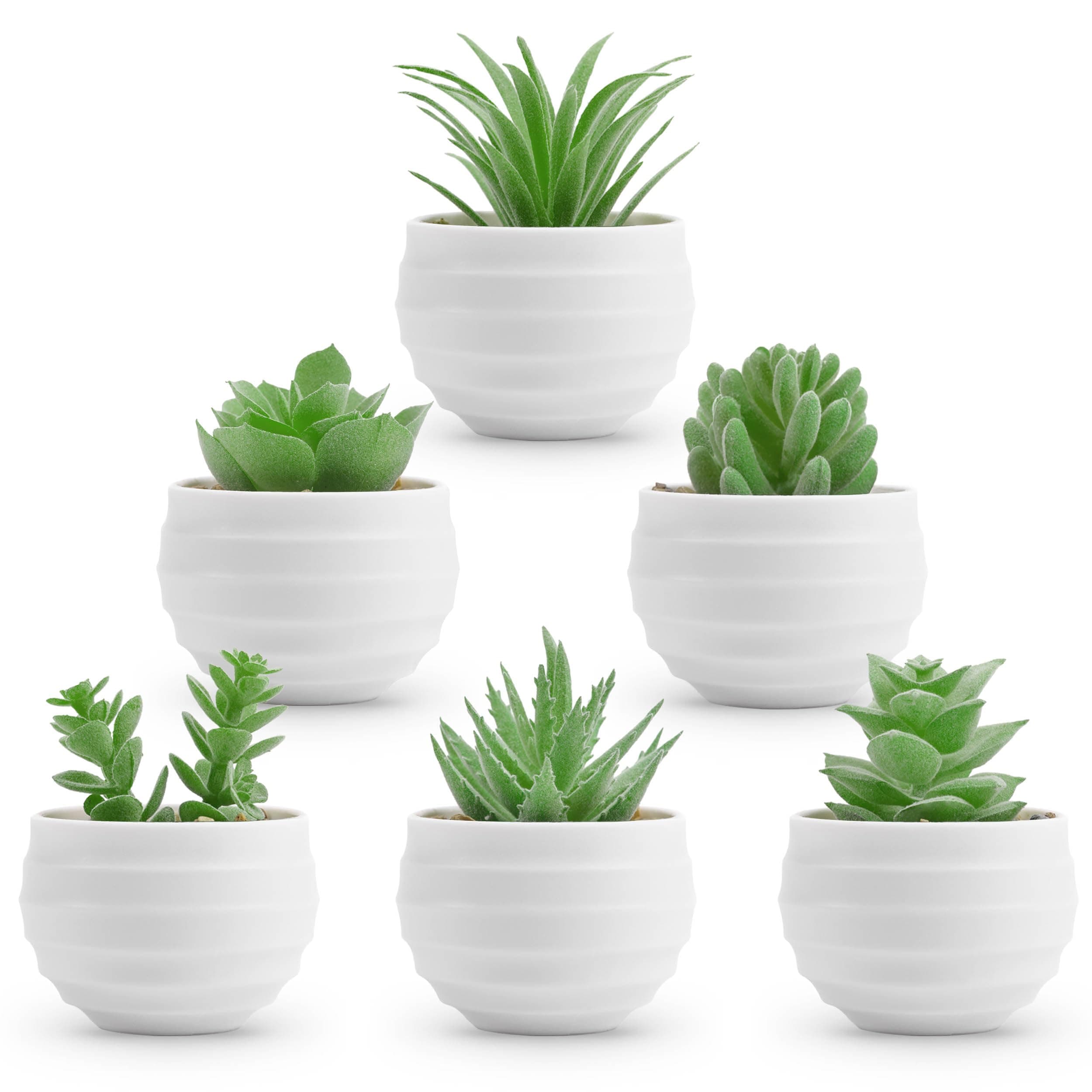 6 Pack Fake Plants Small Realistic Succulents Plants Artificial for Home Room Decor Indoor