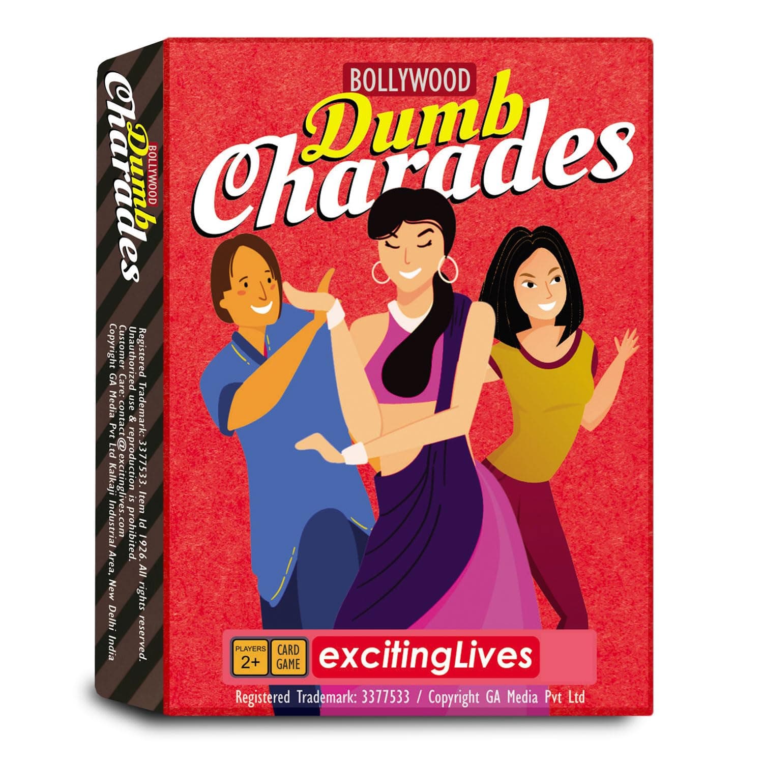 exciting Lives Bollywood Dumb Charades - Movie Themed Card Game for Parties, Teens - 350 Movie Names