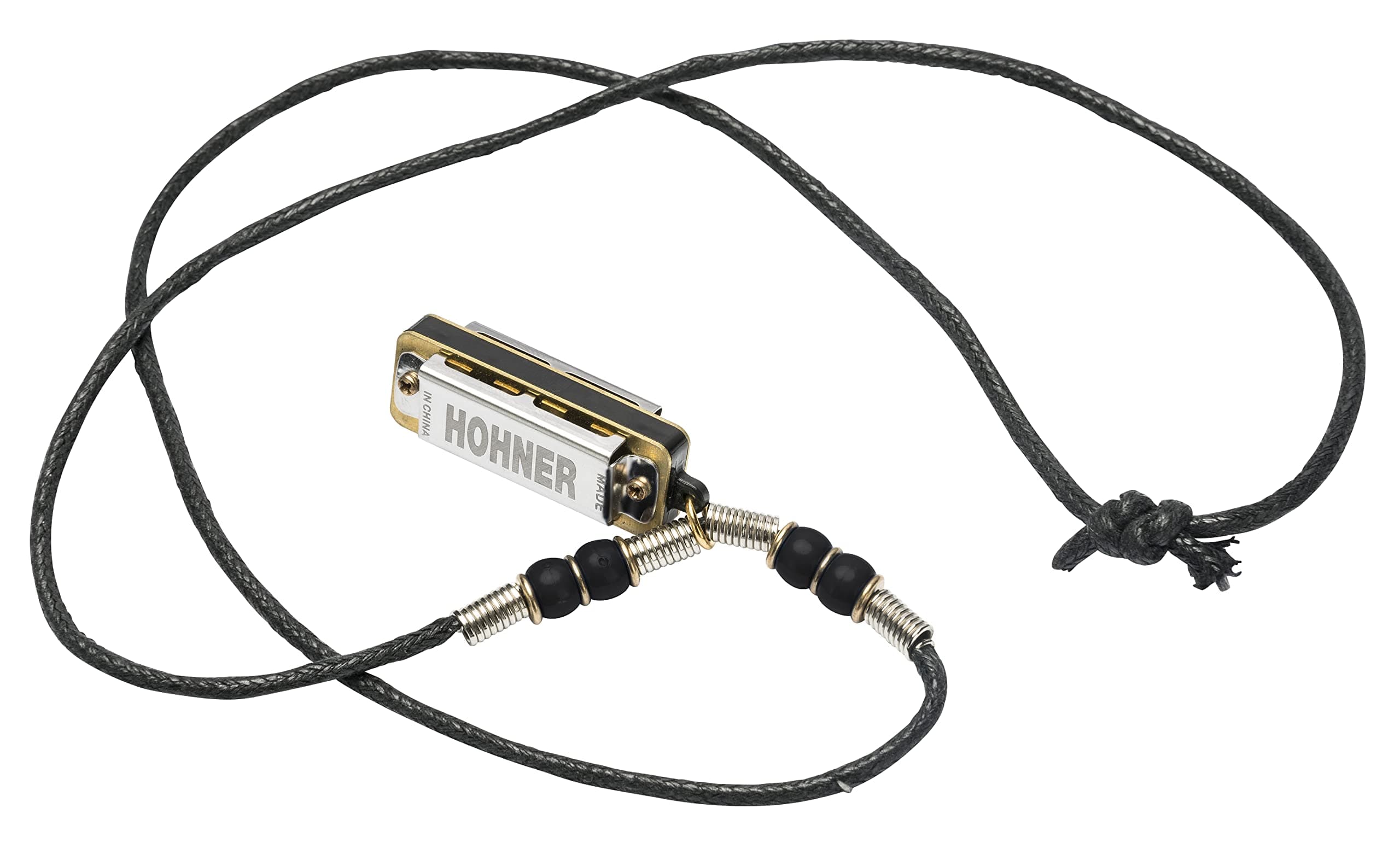 Hohner M38N-BL Mini Harmonica Necklace, Black