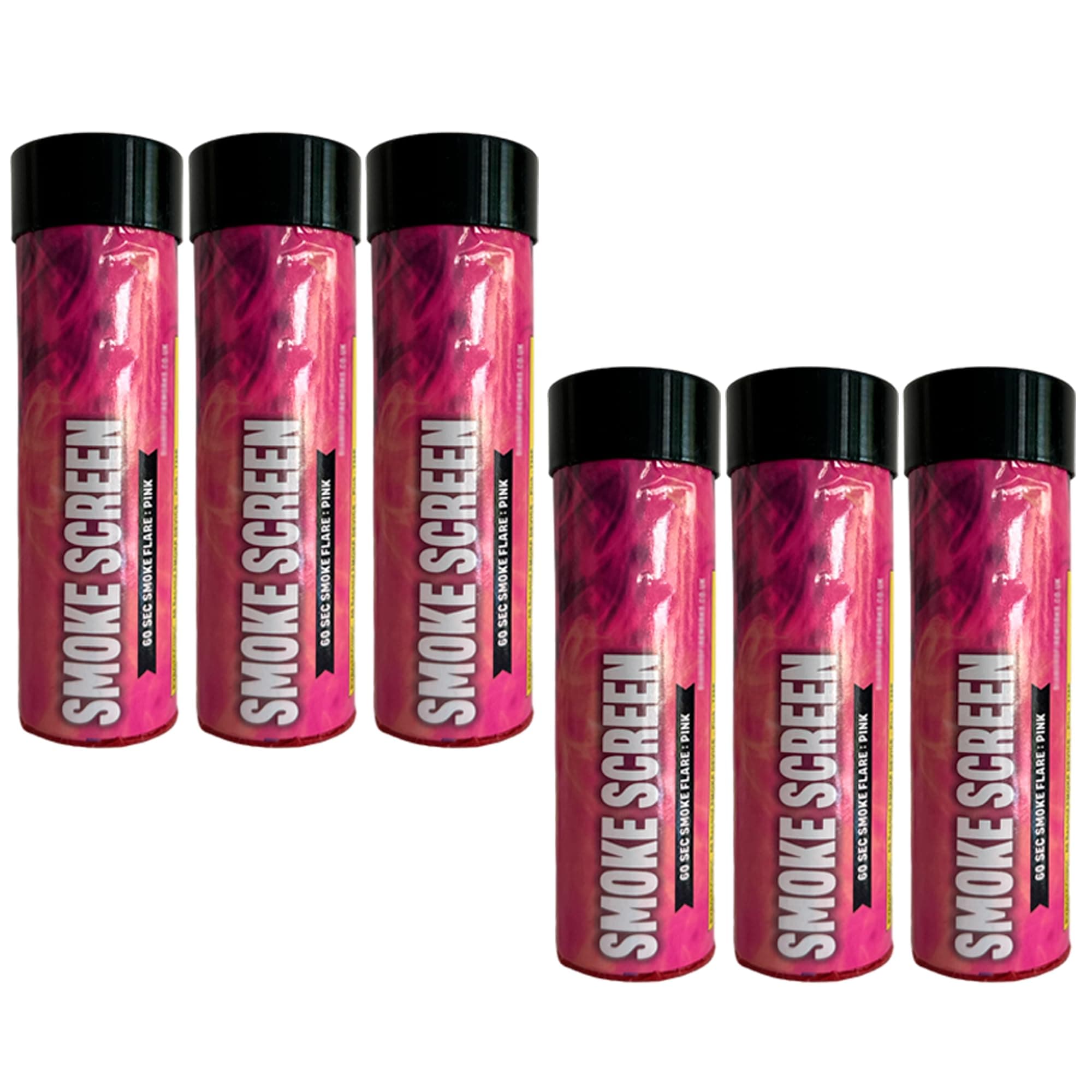 EXCLUSIVE ONLINE Rainbow Smoke Flares 6 Pack | 6 Colours Ideal for Special Events, Photography and Celebrations