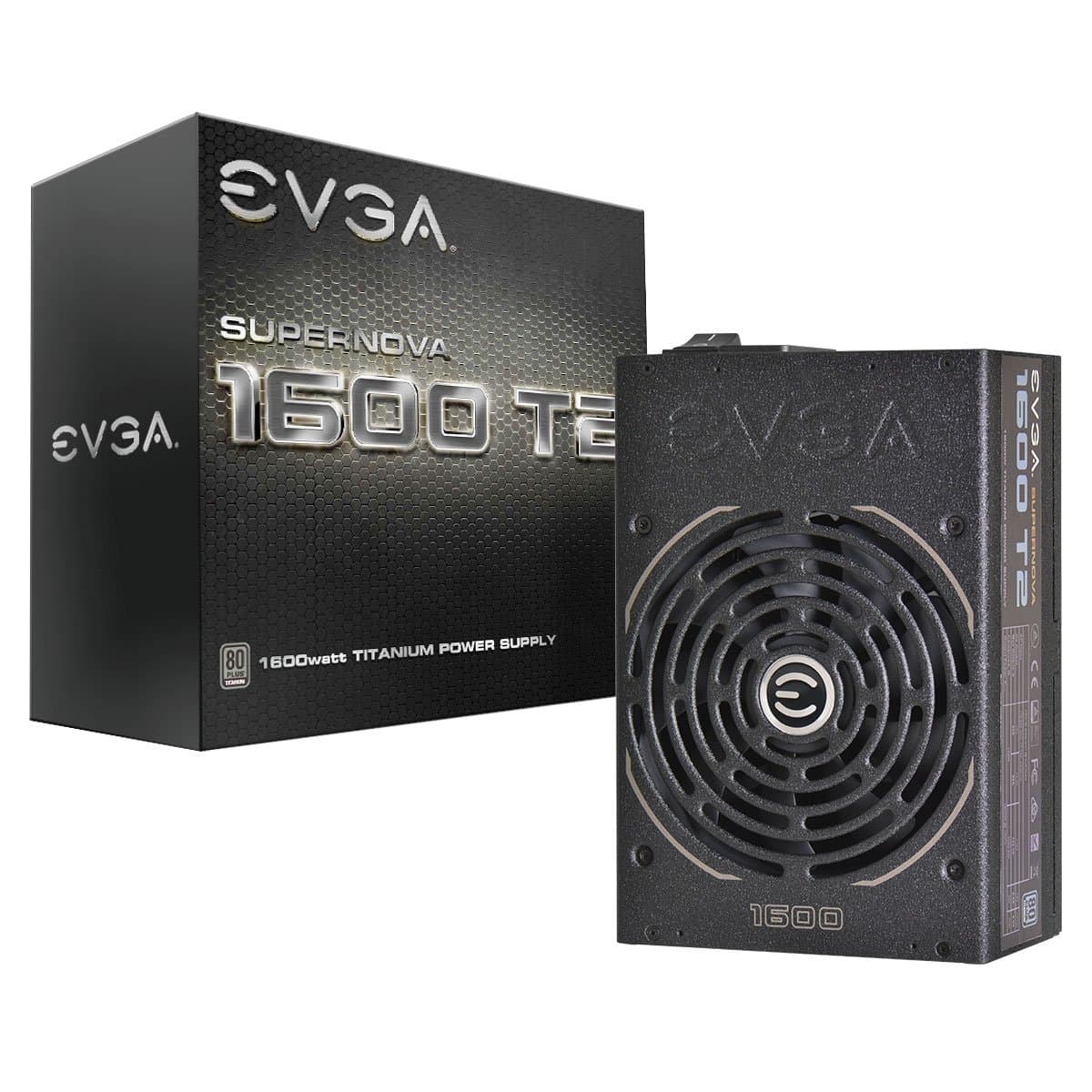 EVGA SuperNOVA 1600 T2 80+ TITANIUM, 1600W ECO Mode Fully Modular NVIDIA SLI and Crossfire Ready Power Supply 220-T2-1600-X3