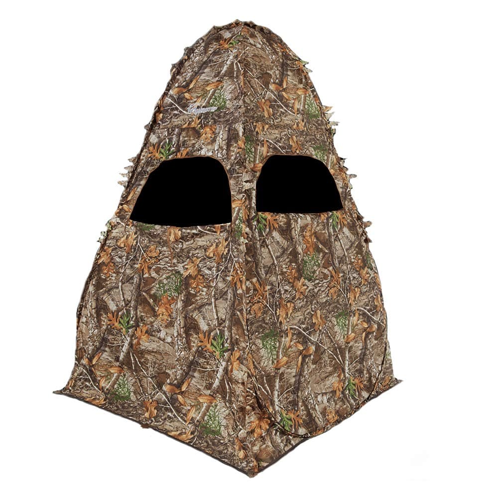 Ameristep Outhouse Lightweight Durable Hunting Spring Steel Mossy Oak Break-Up Country Ground Blind - 1 Hunter Concealment - Easy Setup & Takedown