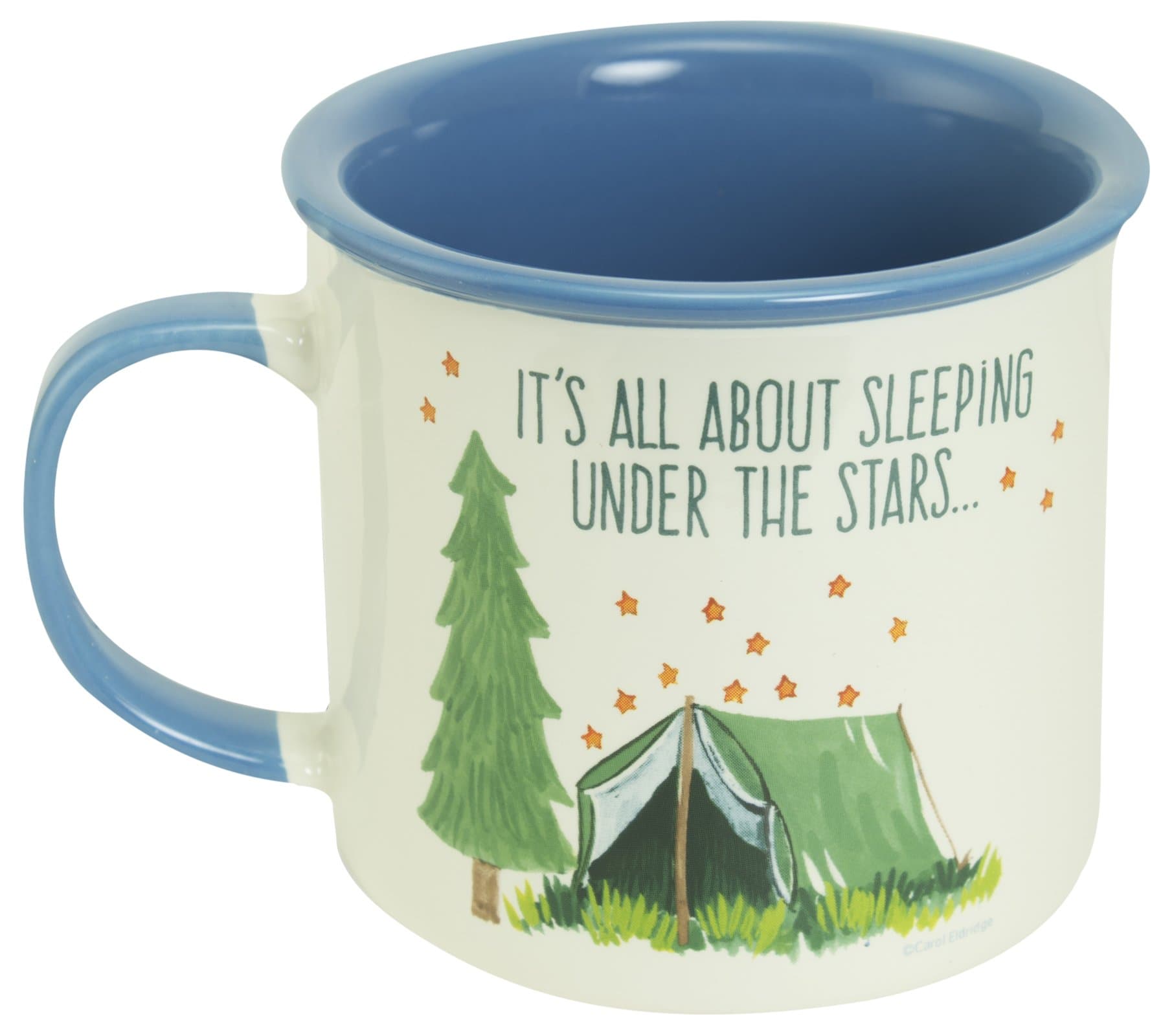 Abbey Gift (Abbey & CA Gift Sleeping Under The Stars Camping Mug, 16 Ounce, White, Blue