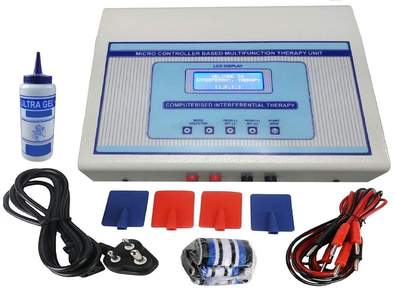 TYCOON PHYSIO SOLUTIONS White Electro Therapy Micro Controller Based Computerised LCD Interferential Therapy 70 Program (IFT)