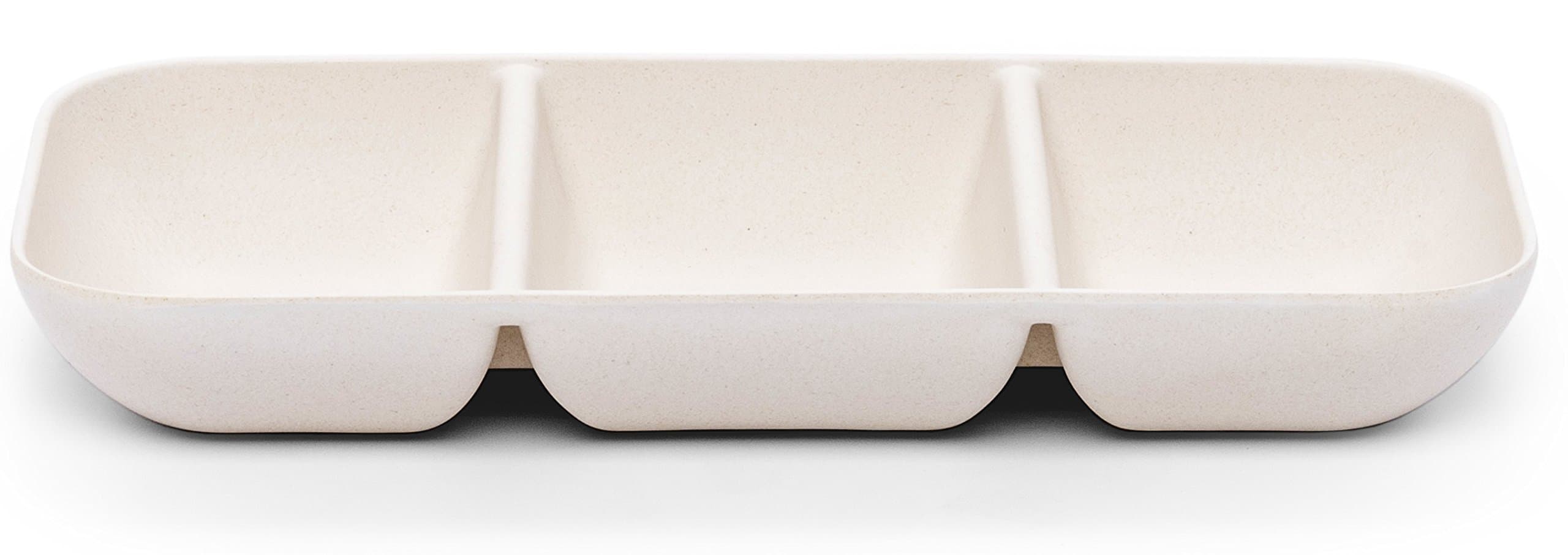 Bamboozle Three Section Condiment Server, Natural