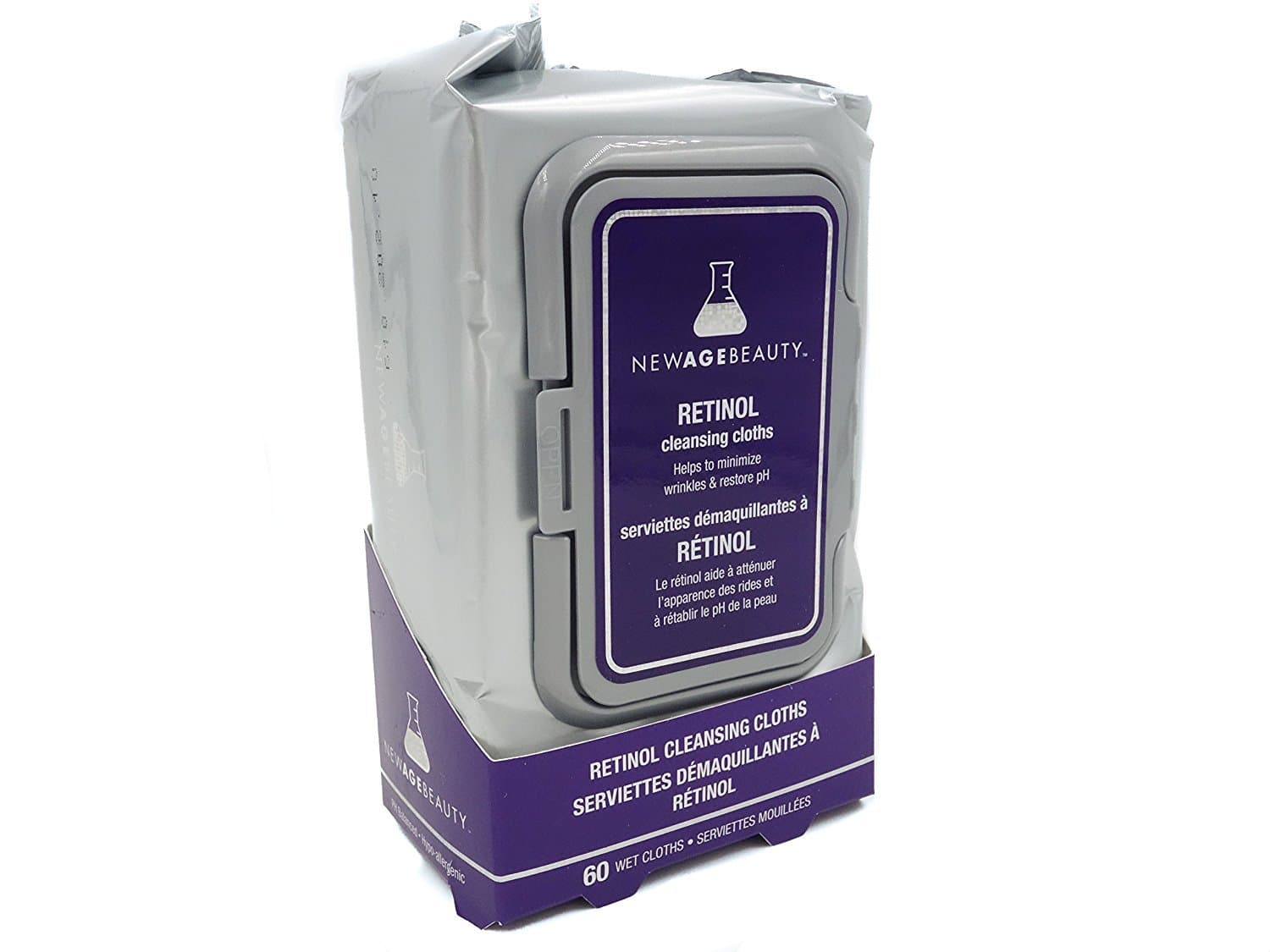 New Age Beauty Retinol Cleansing Cloths - 60 ct.