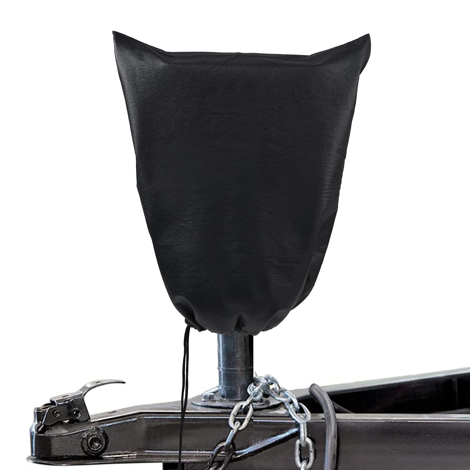 Universal RV Electric Tongue Socket Cover -Weatherproof Protective Cover for Trailer Jacks, 17" H x 15" W, Durable Waterproof Imitation Leather