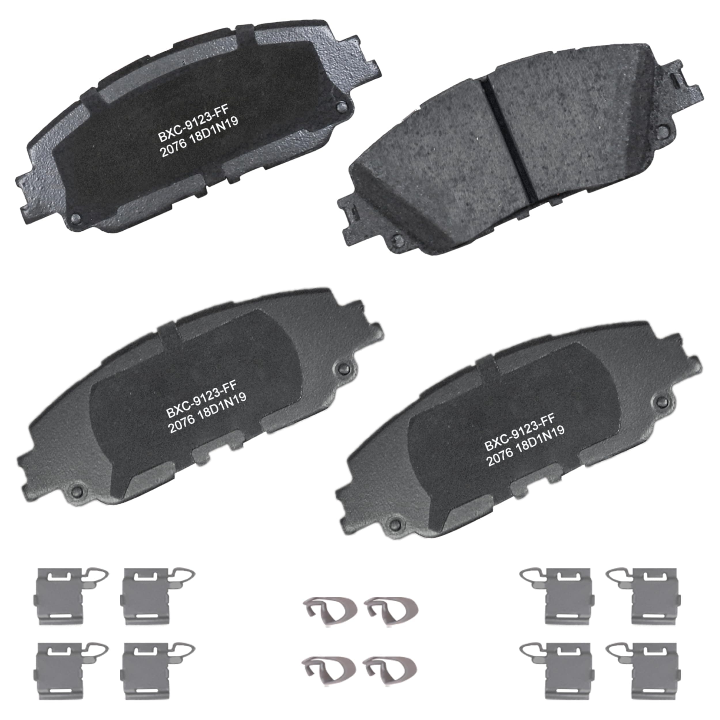 Premium SBC2076 Ceramic Front Brake Pads for Select Models Lexus ES250,ES300h,ES350,UX200,UX250h,Toyota Avalon,Camry,C-HR,Corolla Cross,RAV4,Venza