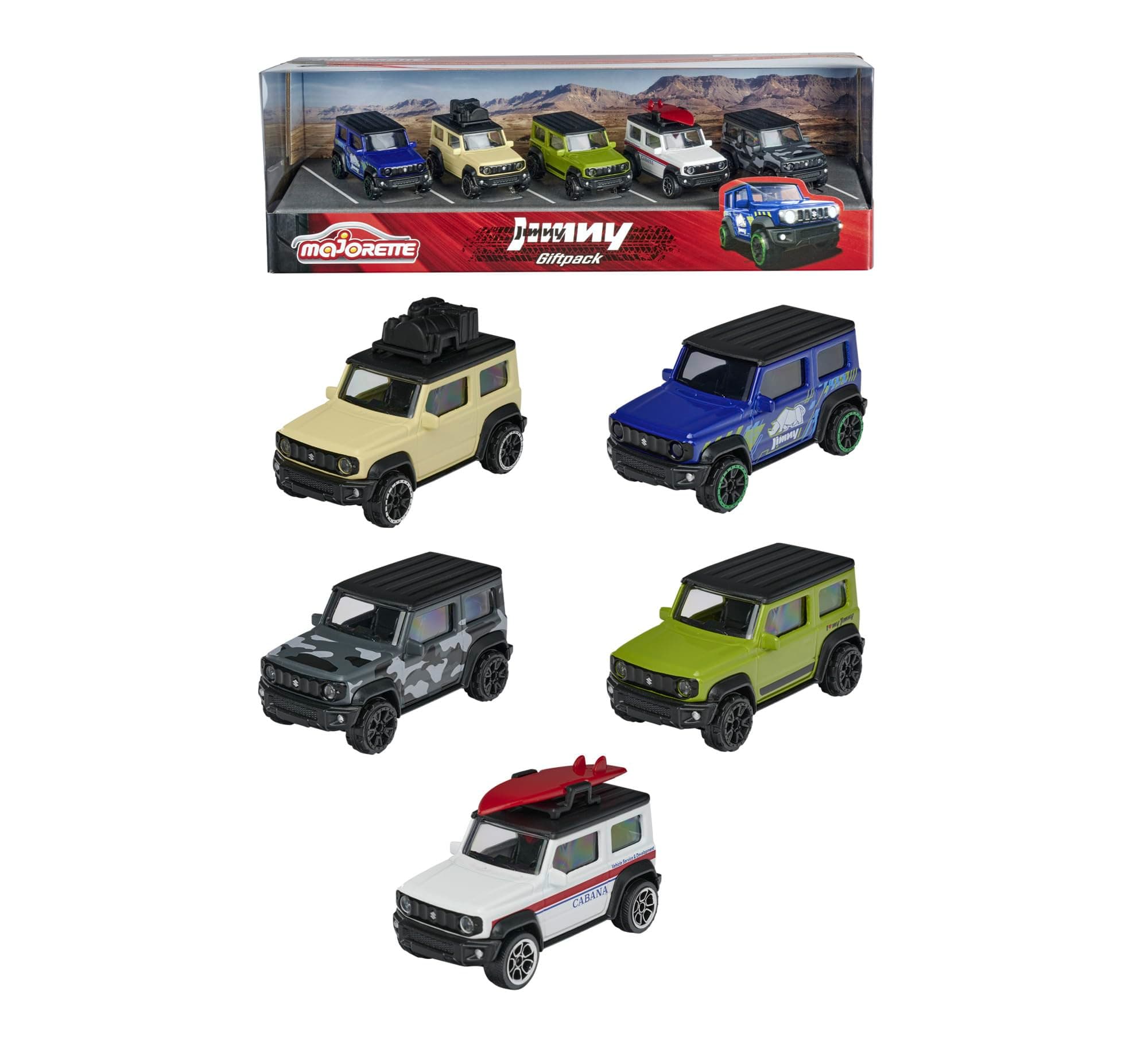 Majorette GIFTPACK 5 CARTS Suzuki JIMNY Series