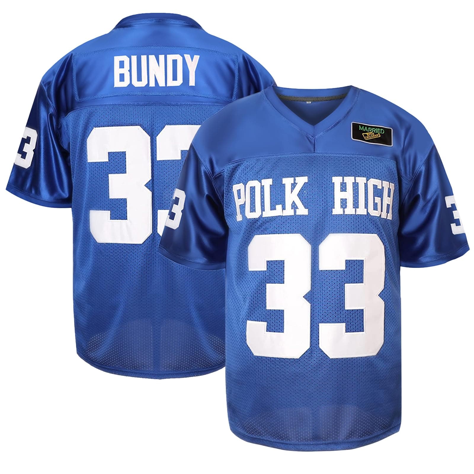 33 AL Bundy Jersey,Polk High Football Jerseys,Blue White Sports Shirt Men's 90S Hip Hop Clothing Party S-XXXL