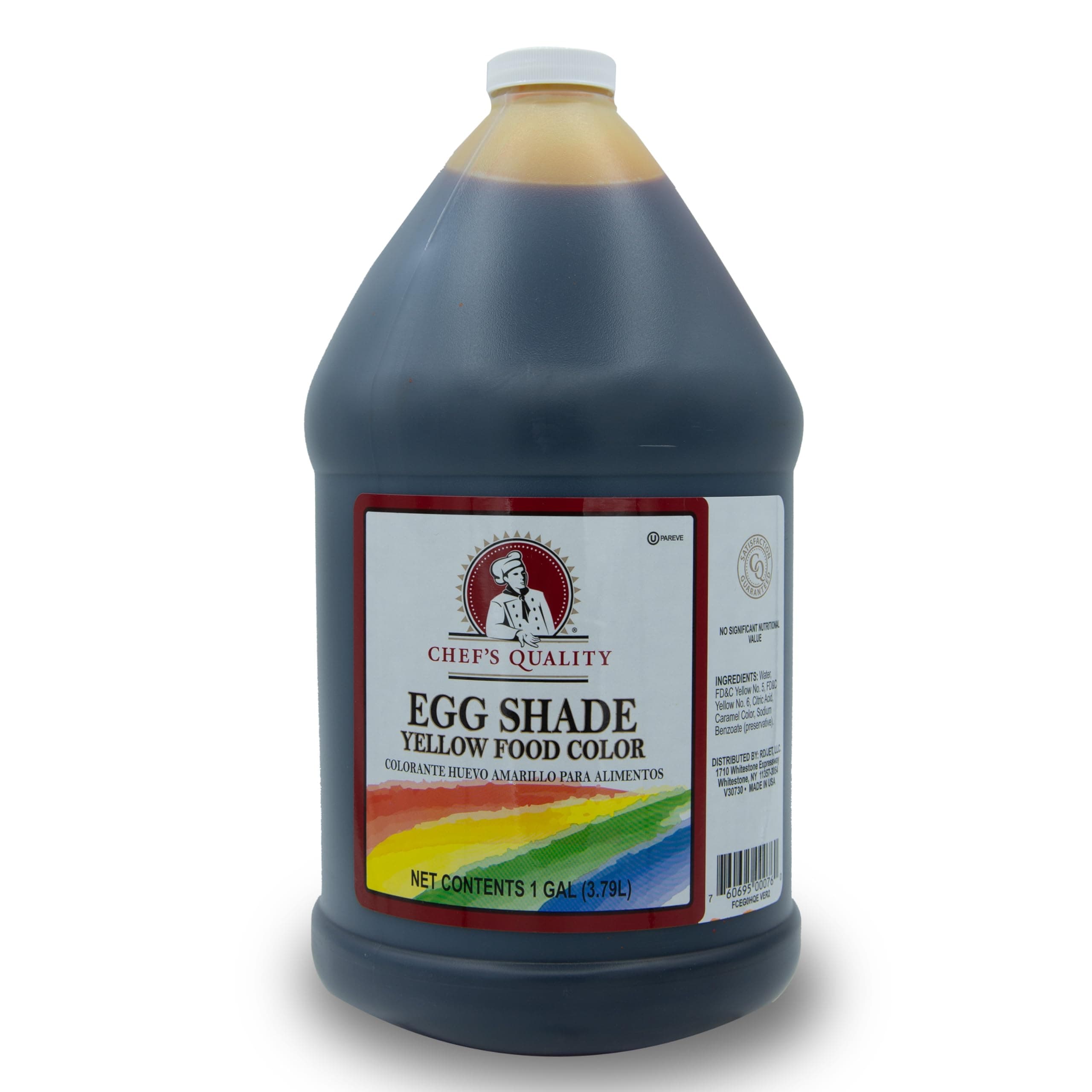 Yellow Egg Shade 1 Gallon Bundle - Includes 1 Gallon of Yellow Egg Shade Food Coloring by Chef's Quality - Yellow Food Coloring for Baking - Yellow Food Color Bundle by Despensa Colombiana (Pack of 1 Food Coloring, 1 Gallon)