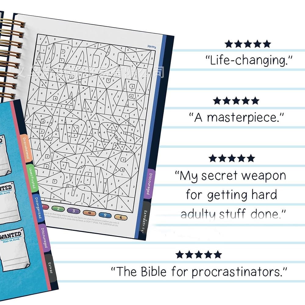 Anti Planner, Creative ADHD Planner Alternative For Adults, 100+ Productivity Tools to Beat Procrastination Planner Notebook, Fun Daily Tasks Anti Planner Organizer Workbook (330 Page)