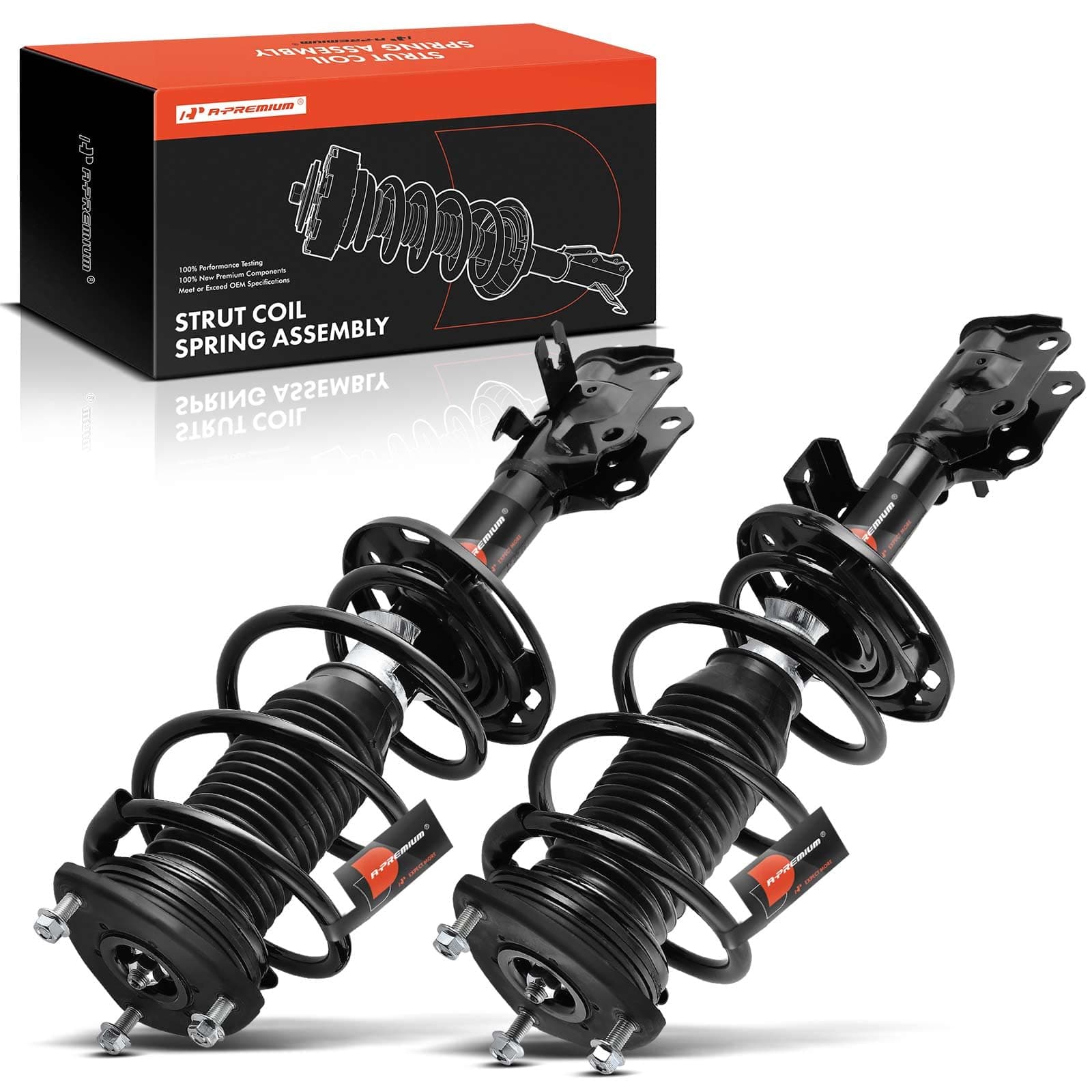 A-Premium Front Complete Struts Compatible with Mazda 3 [FWD] 2014-2018 - 2x Replacement Suspension Shock Absorber with Coil Spring Assembly