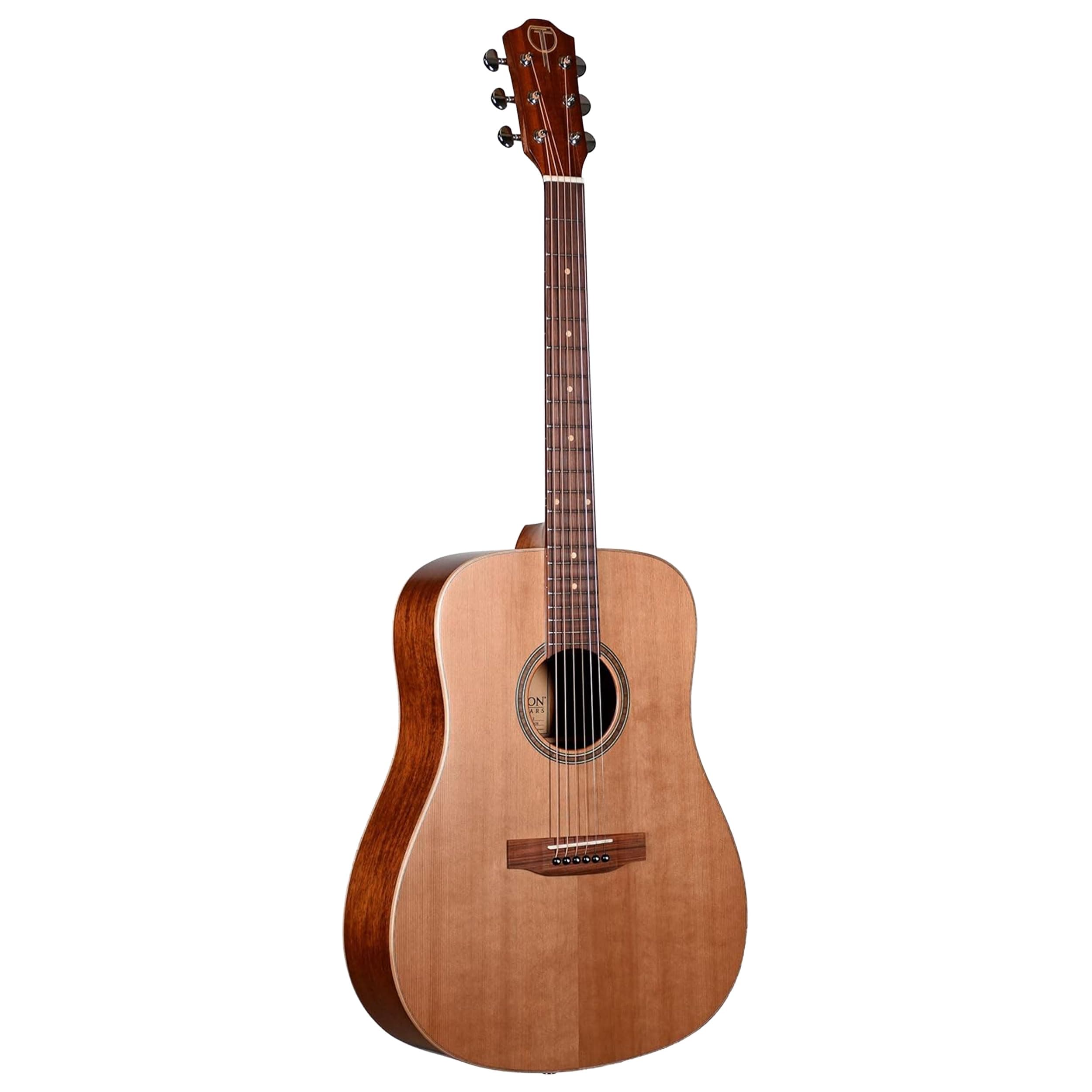 Teton Dreadnought Acoustic Guitar, Wooden, Solid Cedar Top, Mahogany Back and Sides, Laurel Wood Fingerboard and Bridge, STS105NT