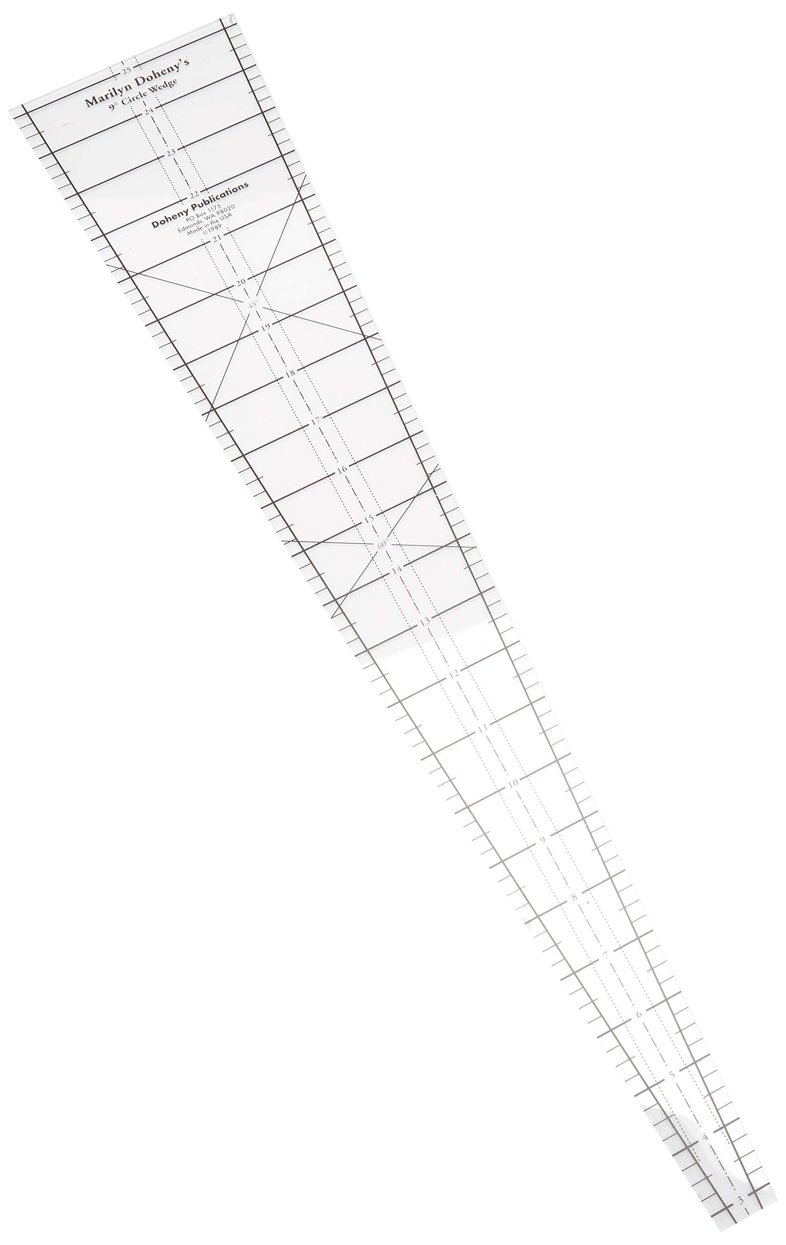 Doheny Publications 9 Degree Wedge Ruler 25in x 4-1/2in