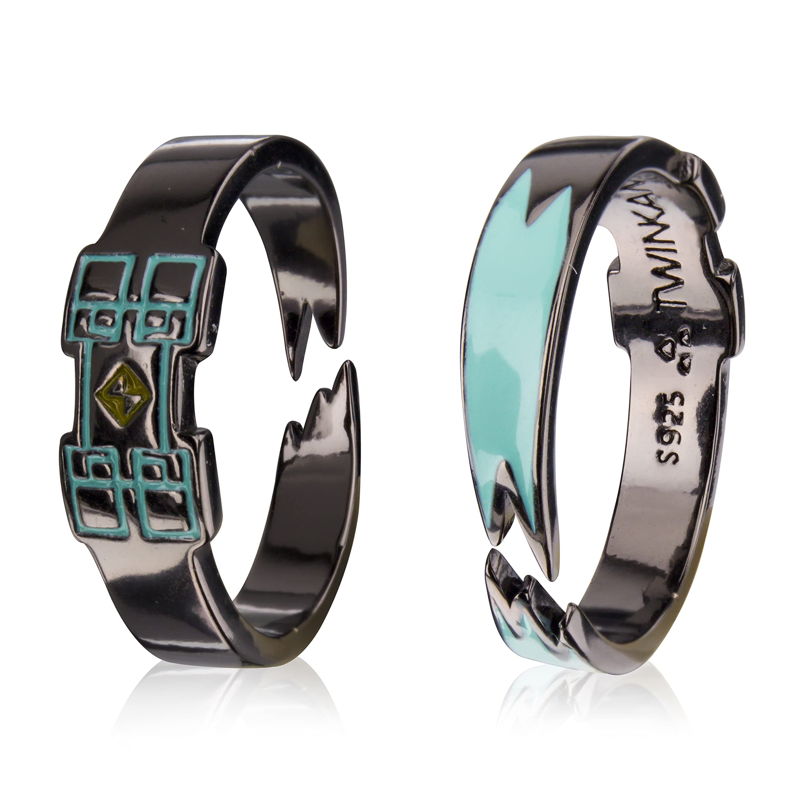 TWINKANIME Demon Anime Merch Ring Fashion Anime Jewelry Cosplay Style for Men Women Gifts Adjustable About 7-9# S925 Sterling Silver All 28Styles