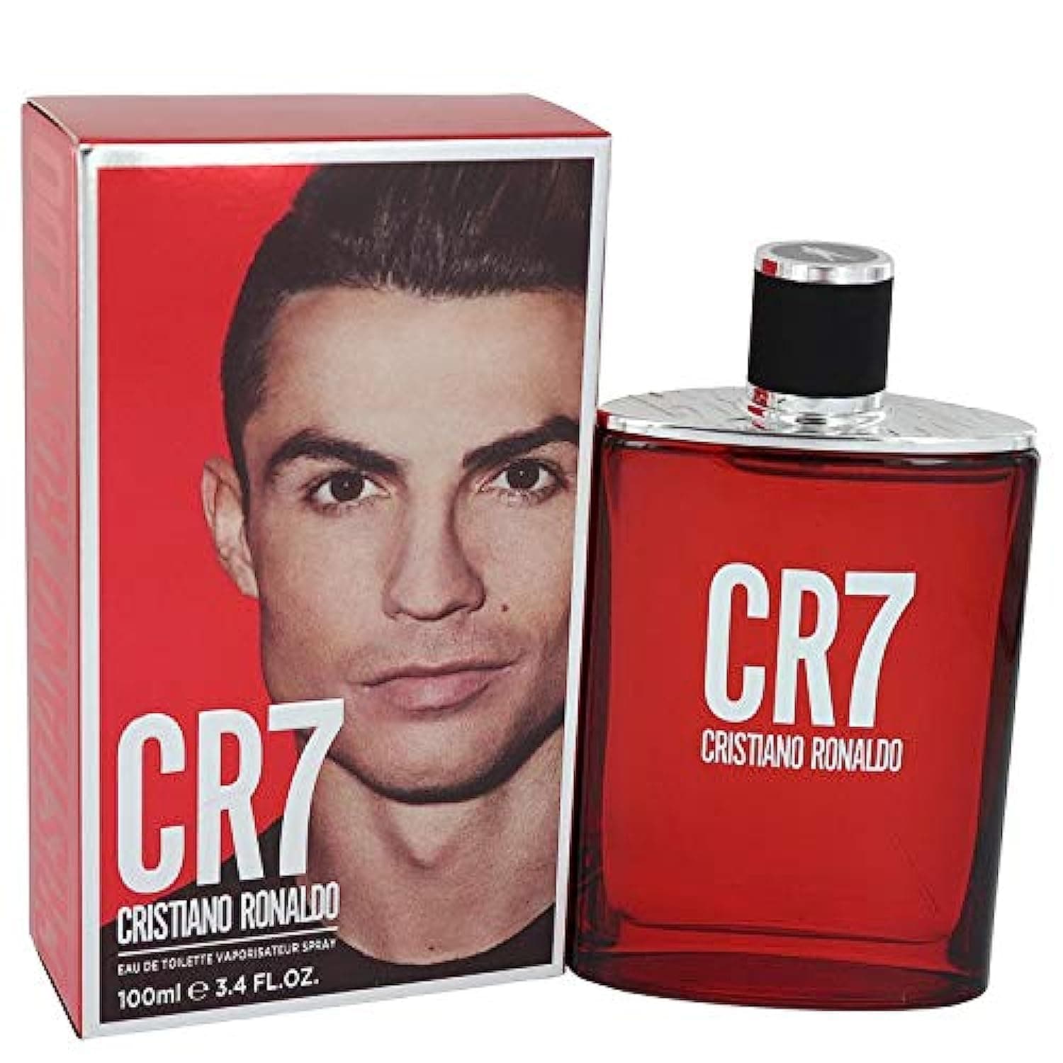 Cristiano Ronaldo Eau de Toilette Spray for Man, 3.4 Ounce, Red