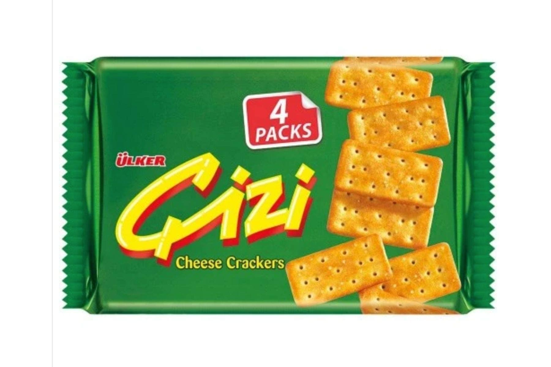 Ulker Cizi Cheese Crackers - 4x63gr. - Tea Biscuits / Tea Crackers (Cheese Cracker, 4X 63gr.)