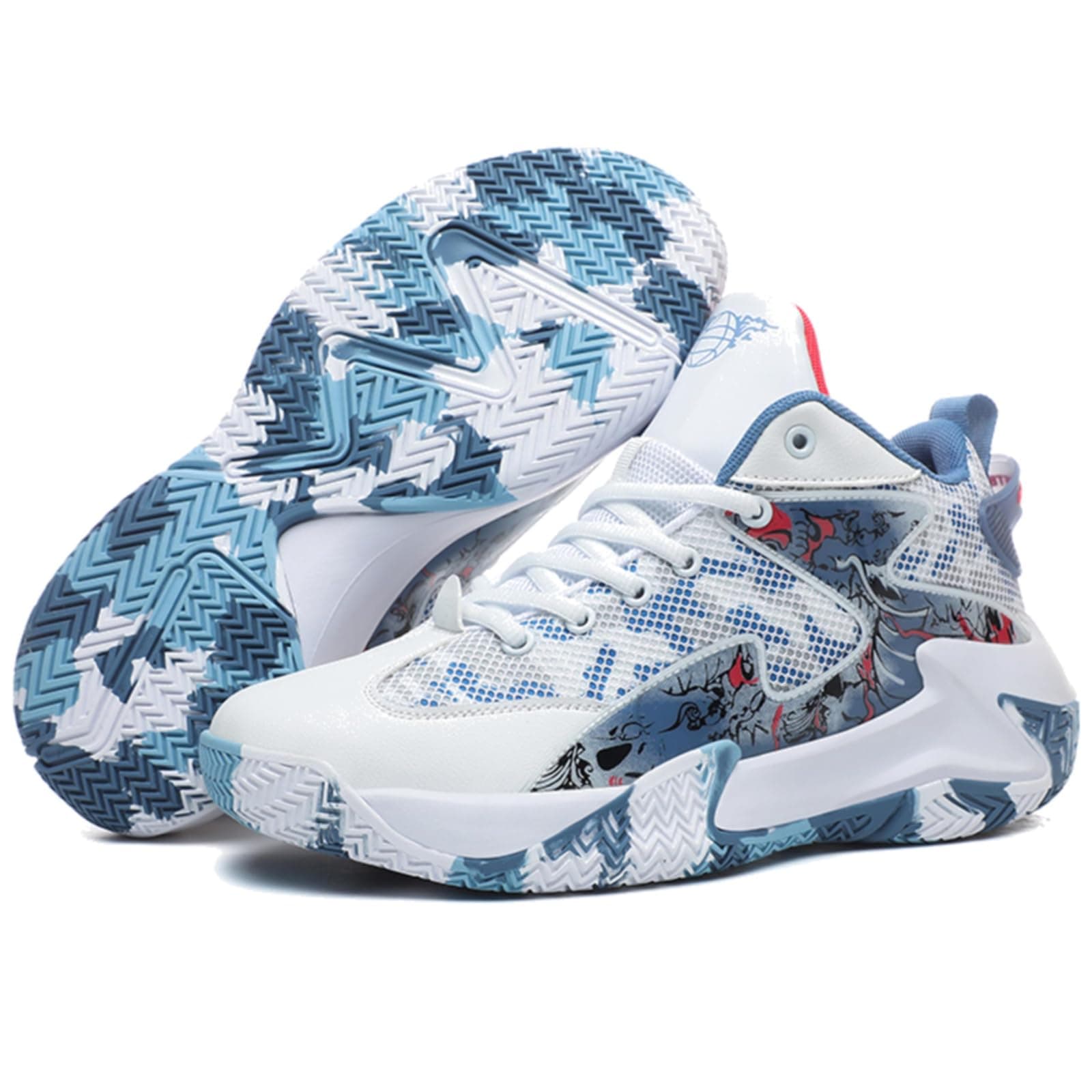 Men's Basketball Shoes Breathable Sneaker Supportive White