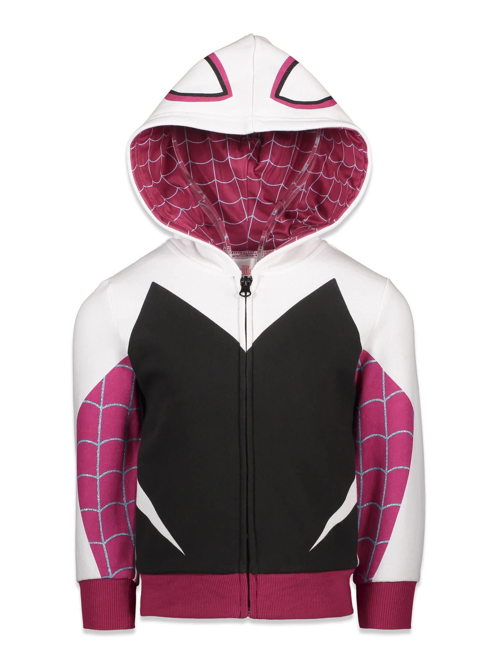 Spider-Man Ghost Spider Girls Fleece Zip Up Hoodie Toddler to Big Kid
