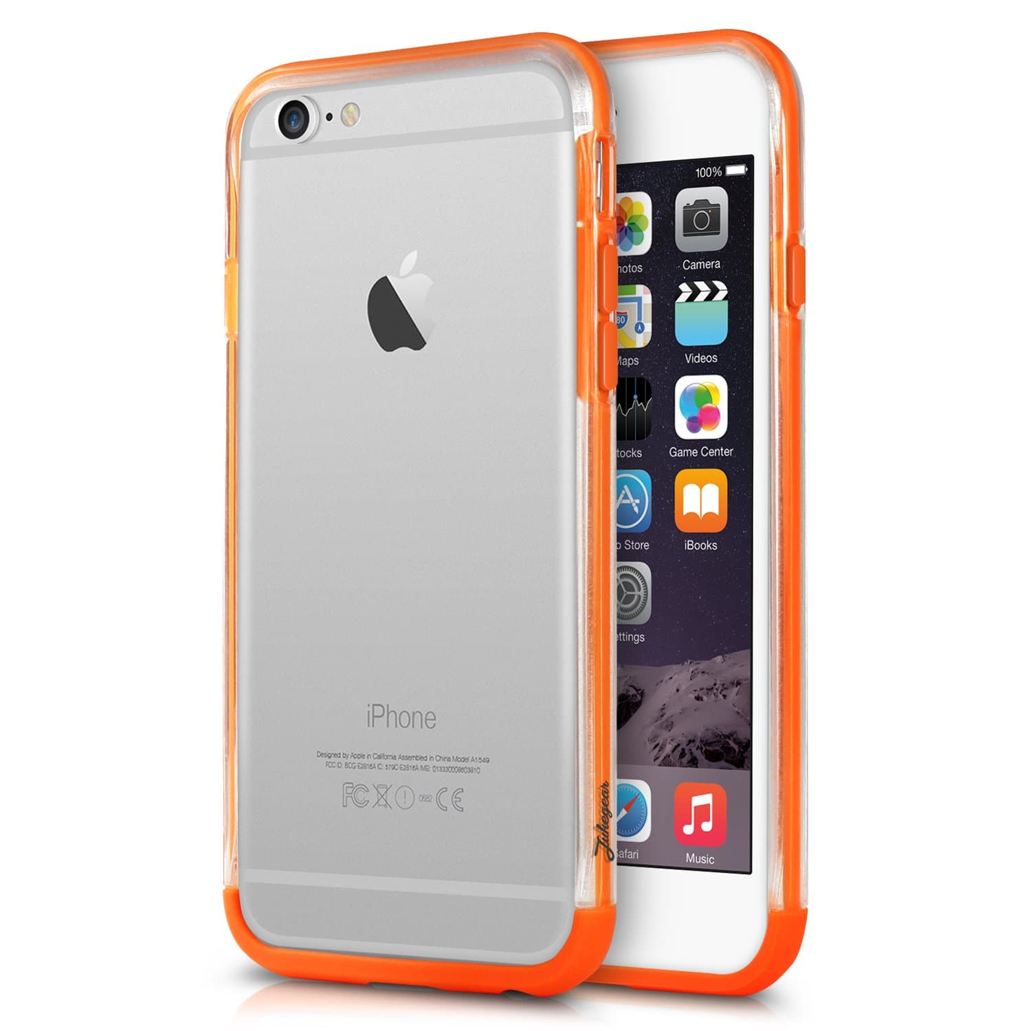 iPhone 6s Frame Case - JukeGear Apple iPhone 6/6s Protective Rim - Ultra Slim Premium Bumper Ring for iPhone 6 with 4.7" Screen - Orange / Clear - (JBumP6MOR)