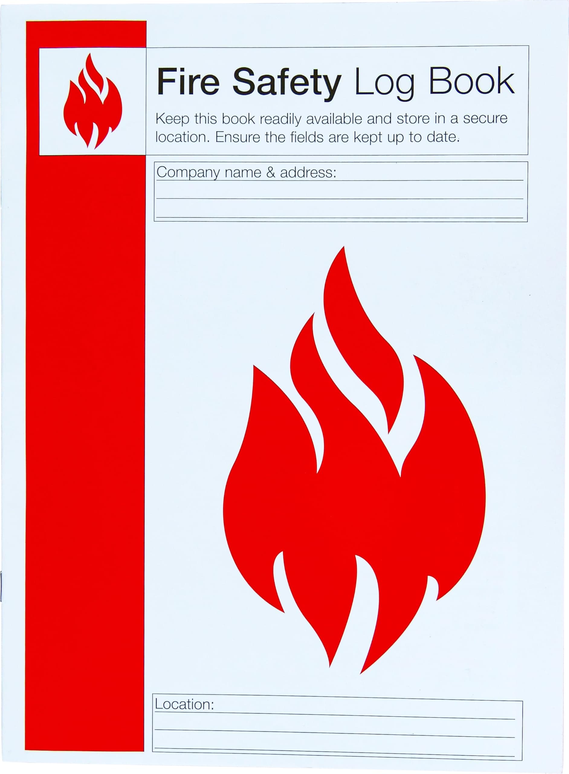 Safety First Aid Group Fire Safety Log Book A4