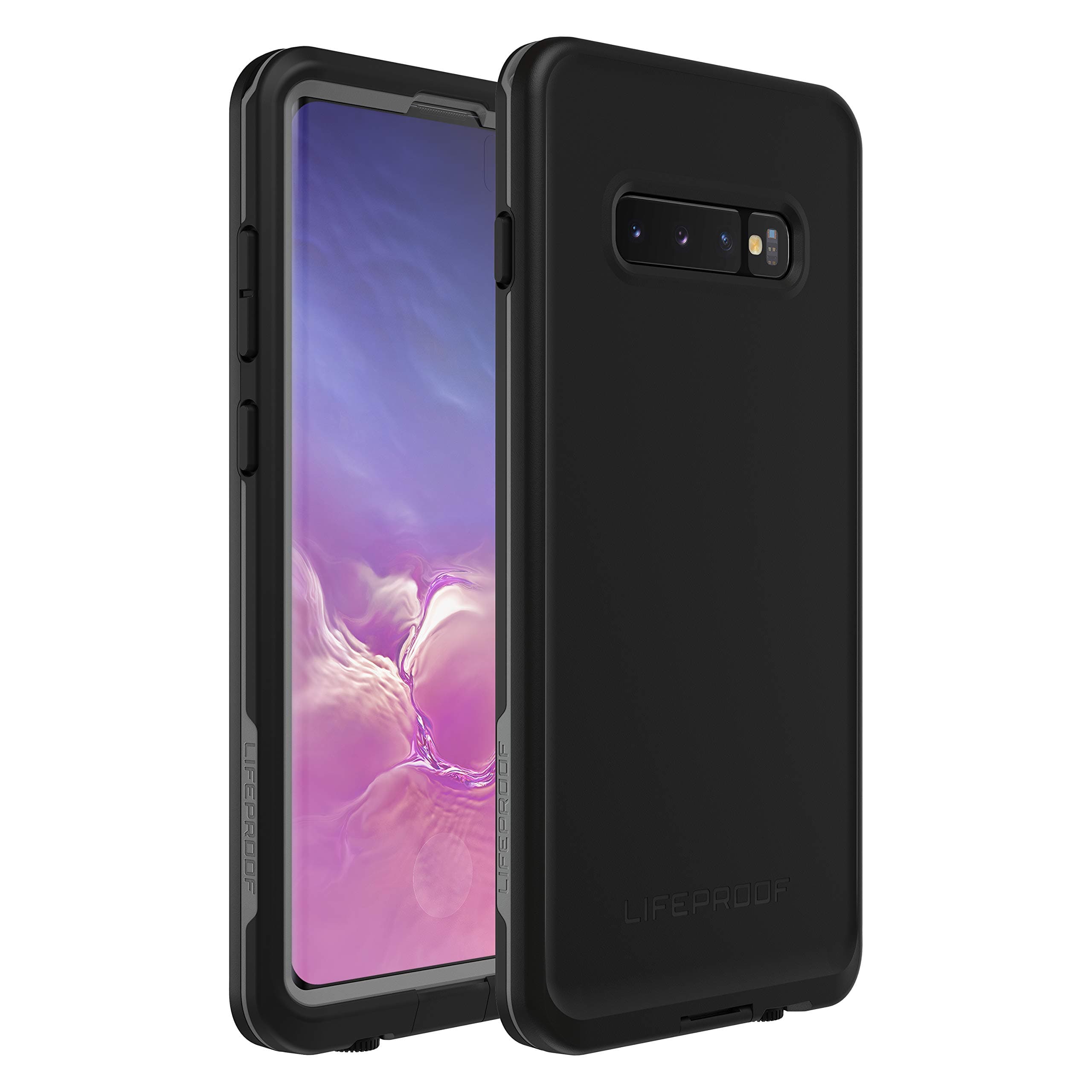Galaxy S10+, LifeProof Fre, Live 360°. Fully-Enclosed, 4-Proof case for Samsung Galaxy S10+ (77-61521) - Asphalt (Black)