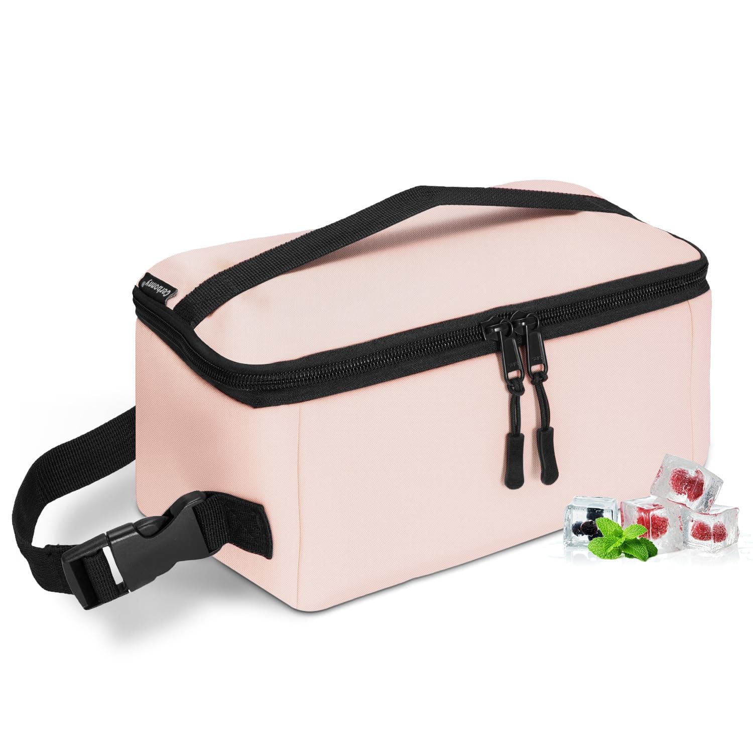 Cerbonny Small Laptop Bag, Mini Cooler with Insulated Lunch Box for Work, School, Travel - Pink