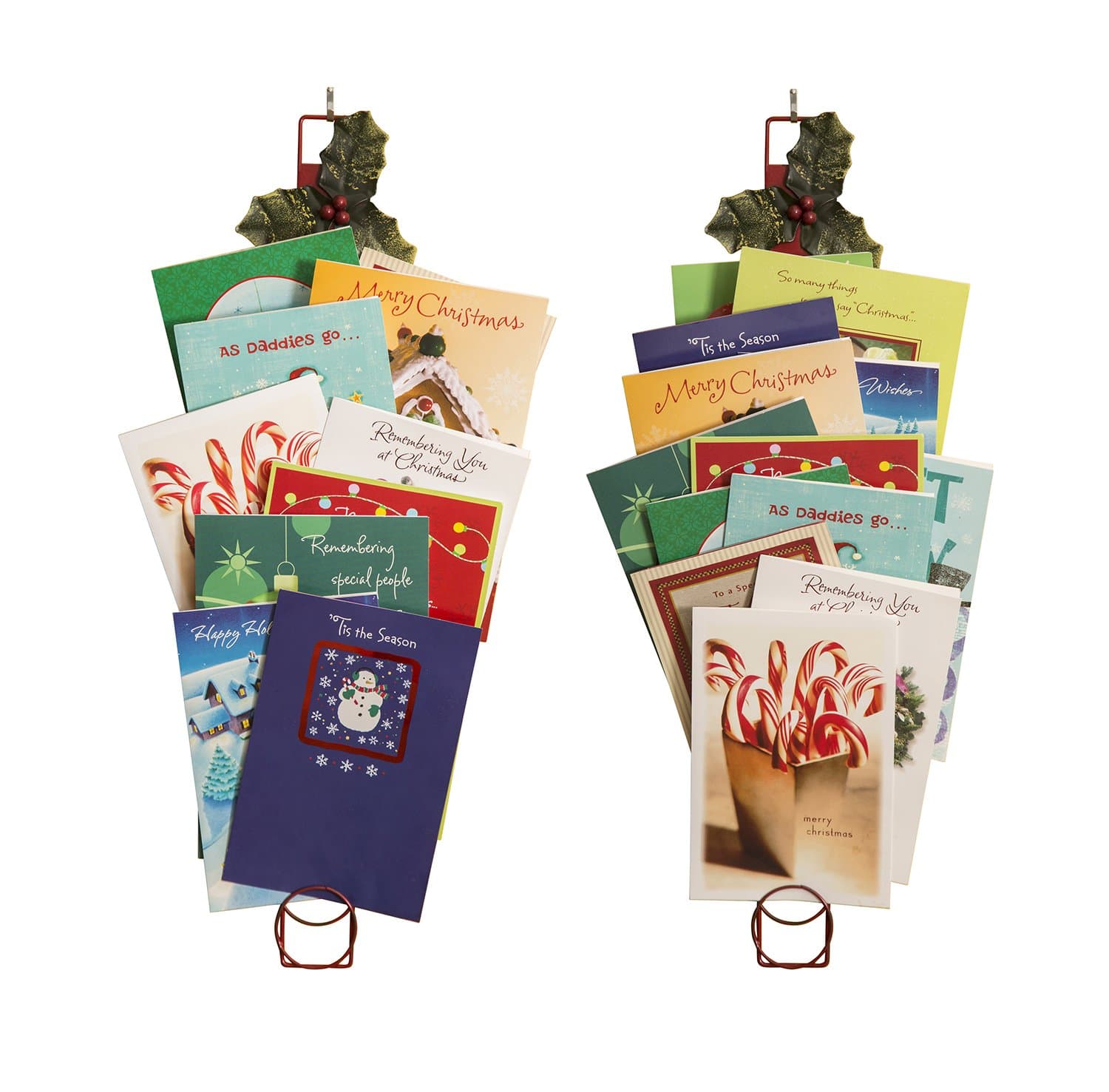 Christmas Card Holder Set of 2 Greeting Card Display