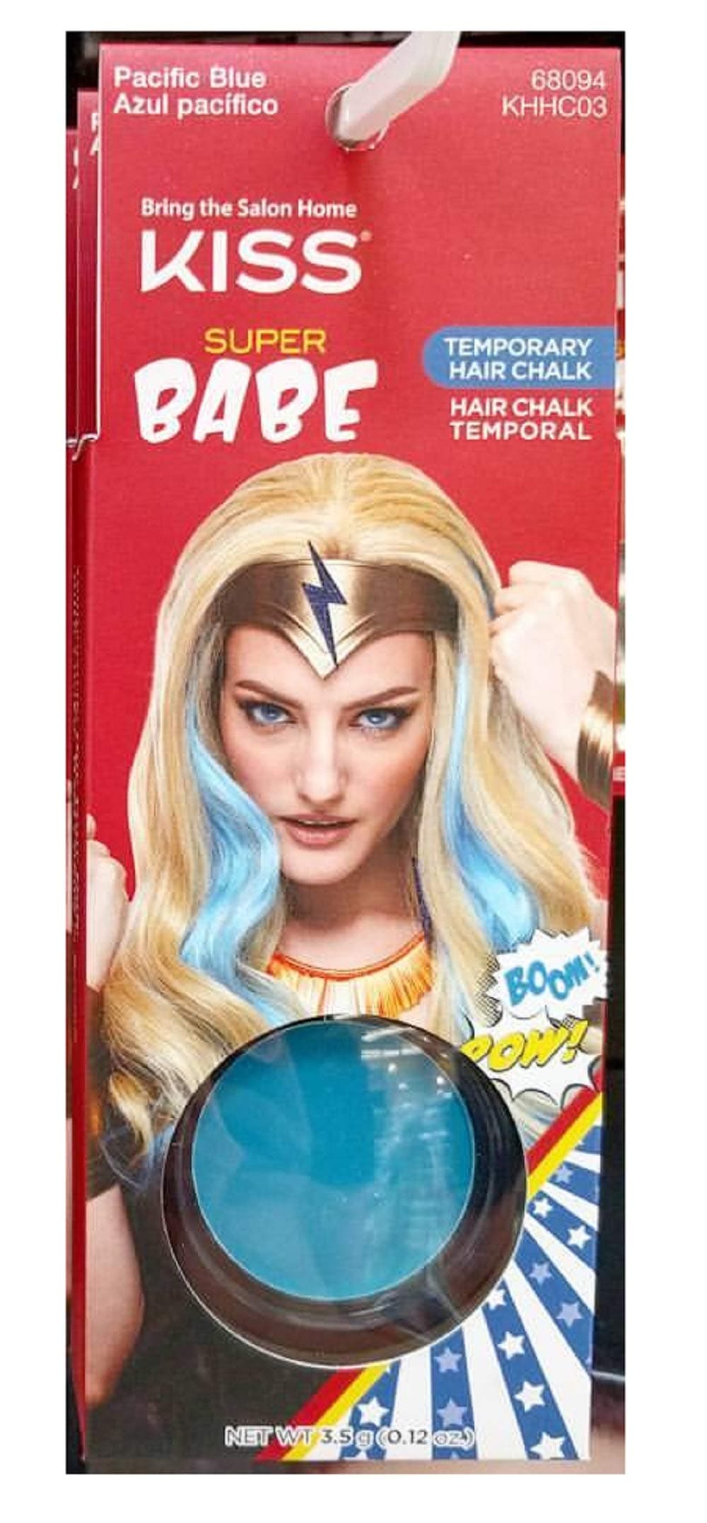 KISS Super Babe Wonder Temporary Hair Chalk, 3.5g - Pacific Blue
