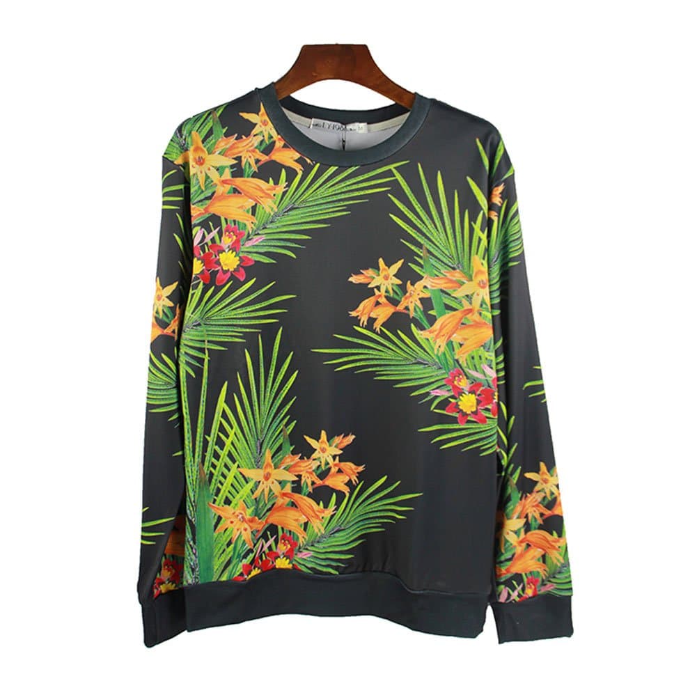 Unisex hipster Flower Swag 3D Sweatshirt Hoodies Galaxy Sweater (XL)