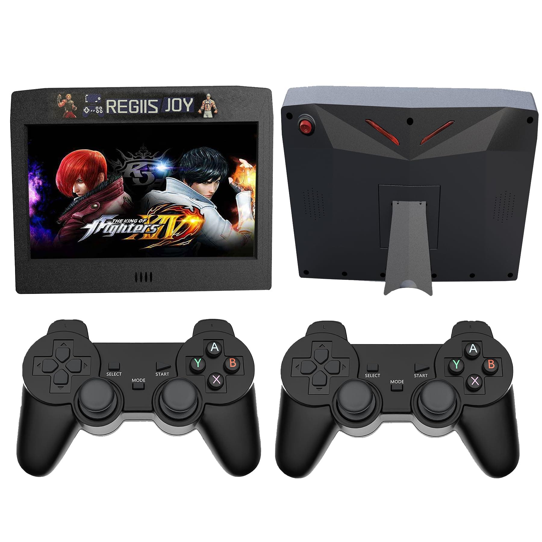 RegiisJoy 30000 in 1 Handheld Portable Arcade Game Console with HD Screen,Mini Pandora Box 70S 2.4GHZ Wireless Controllers Search/Hide/Save/Load/Pause Games Black